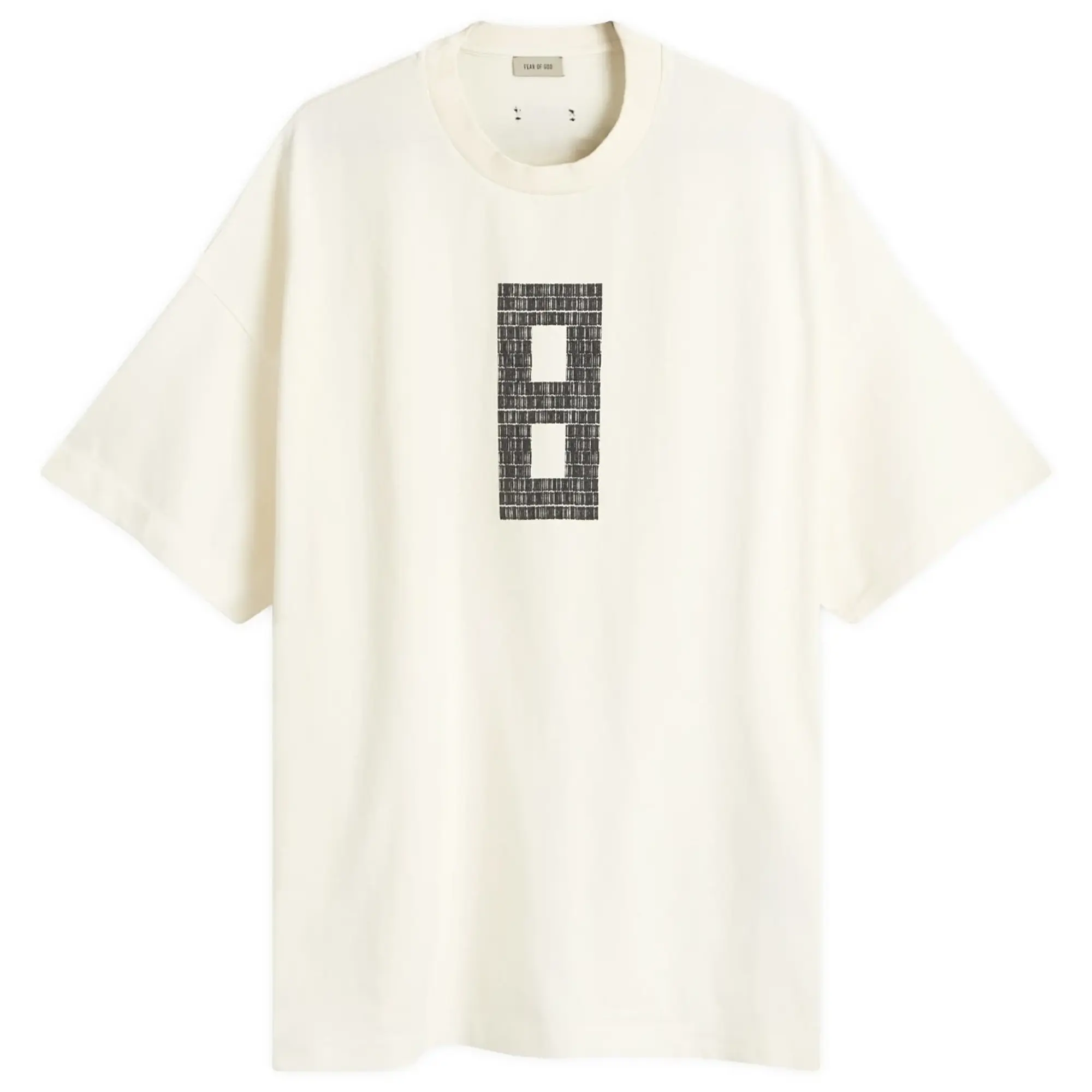 Fear of God Men's 8 Print Short Sleeved T-Shirt Cream