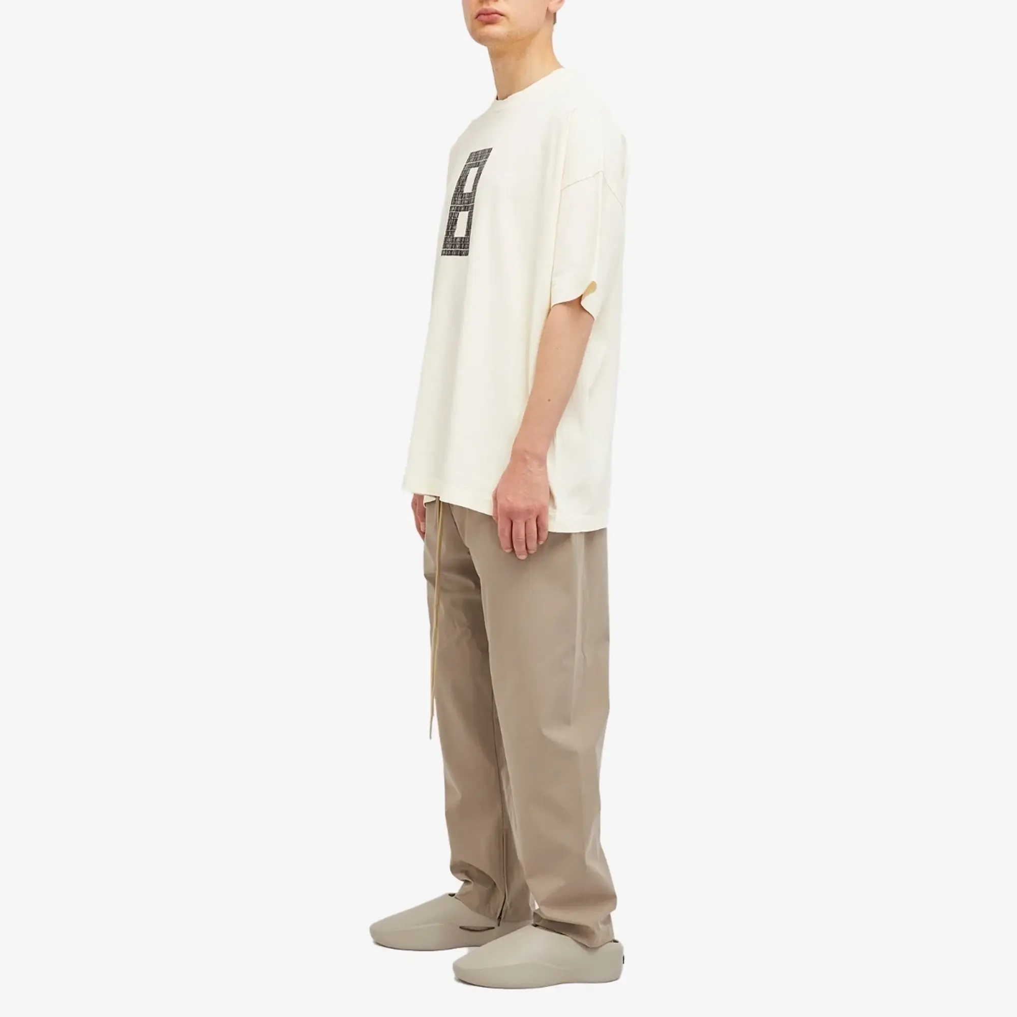 Fear of God Men's 8 Print Short Sleeved T-Shirt Cream