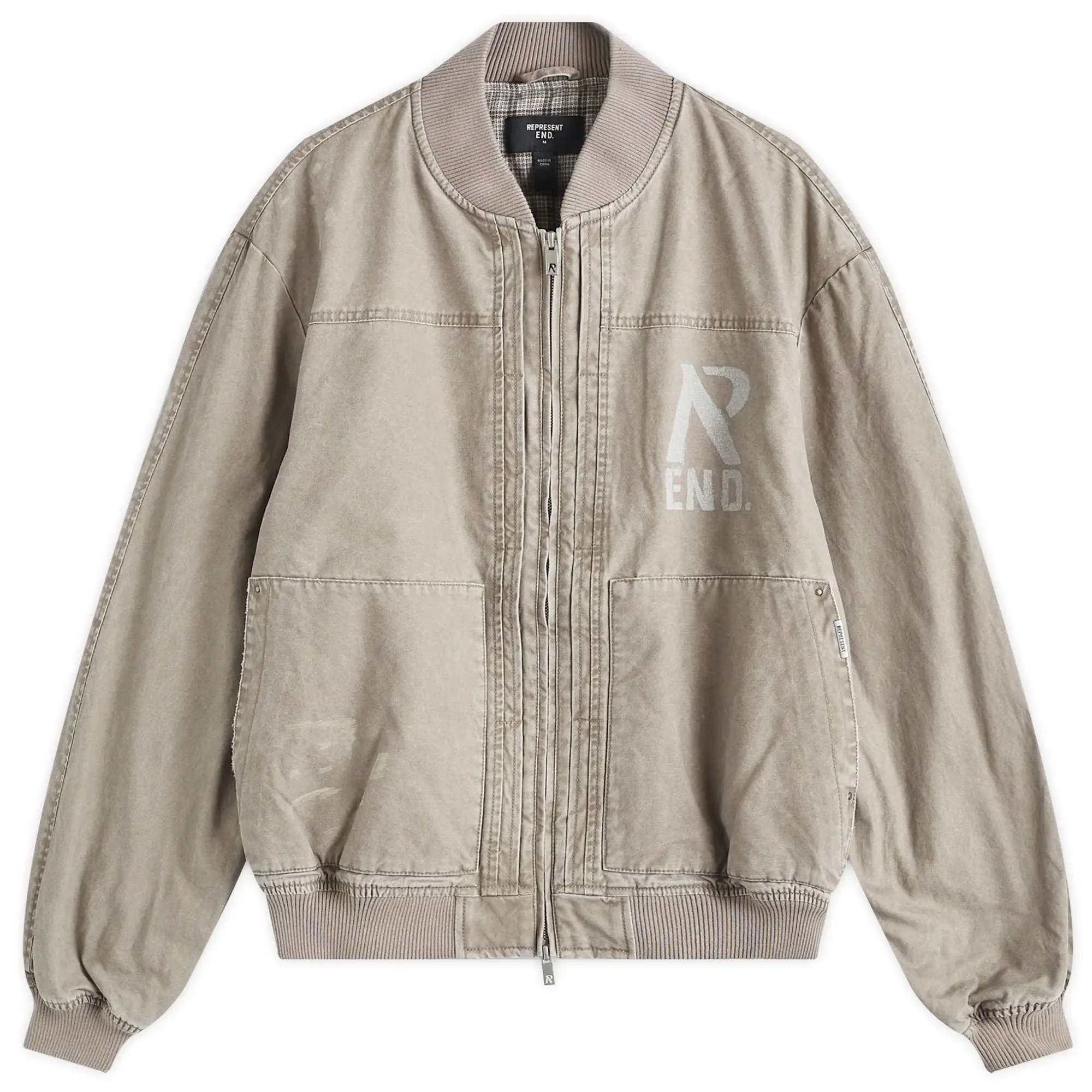 END. x Represent Utility Bomber Jacket Vintage Brown