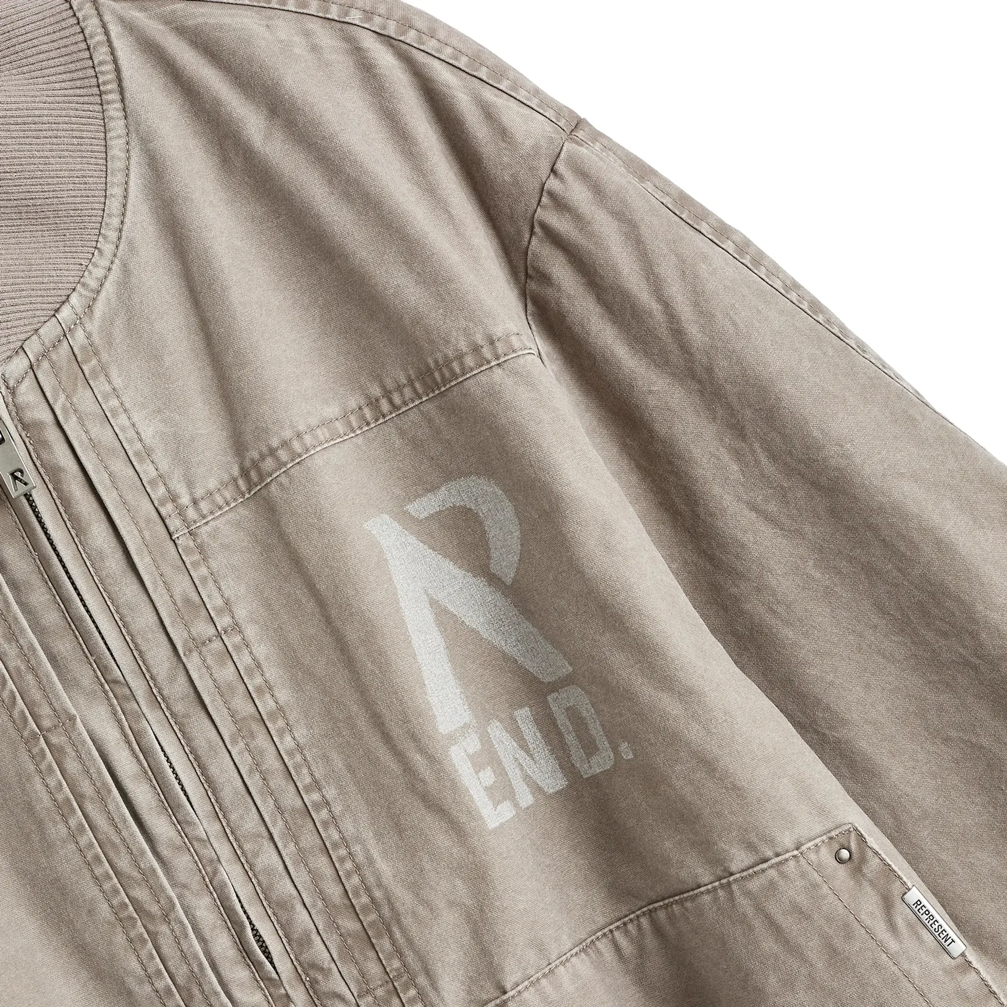 END. x Represent Utility Bomber Jacket Vintage Brown