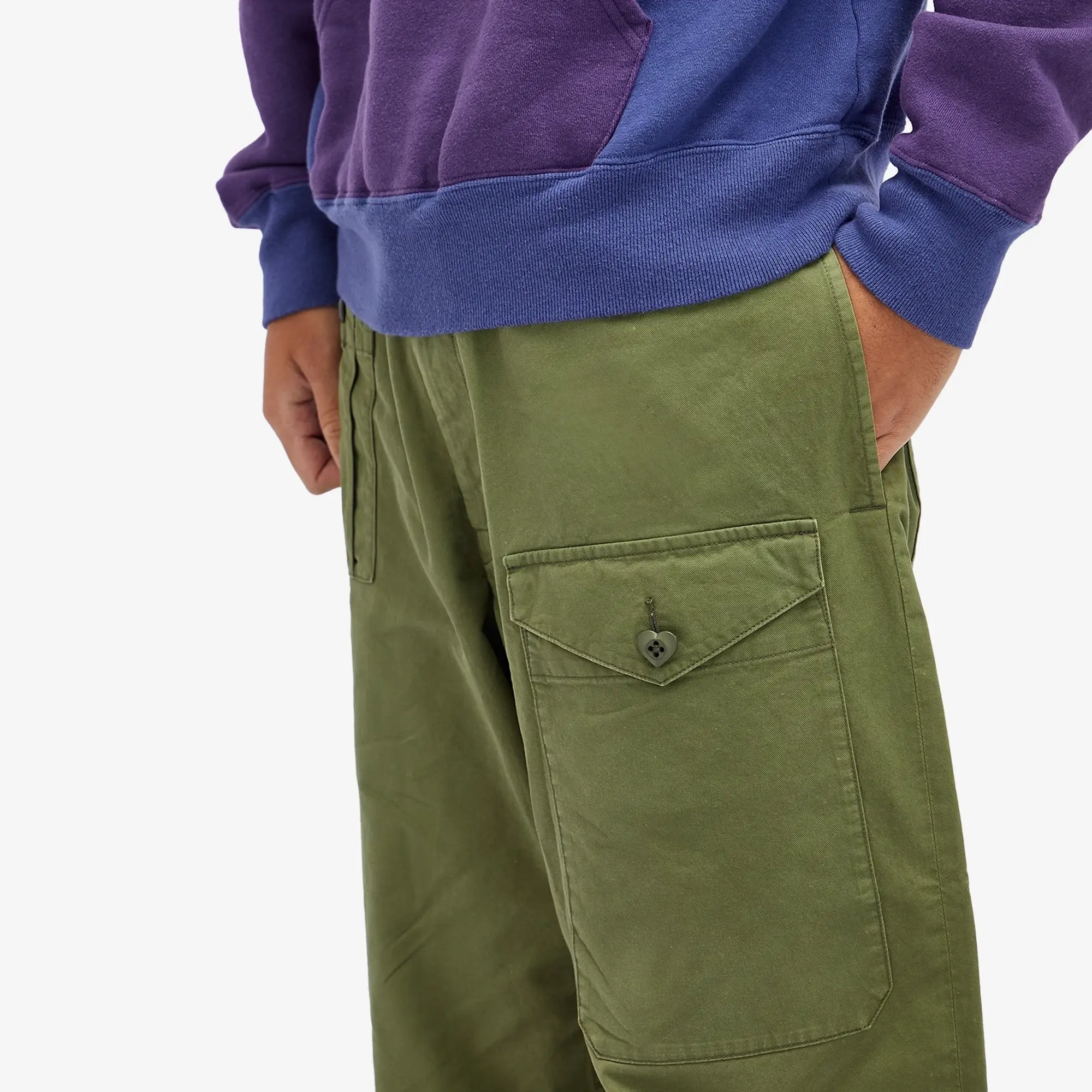 Human Made Men's Straight Cargo Pants Olive