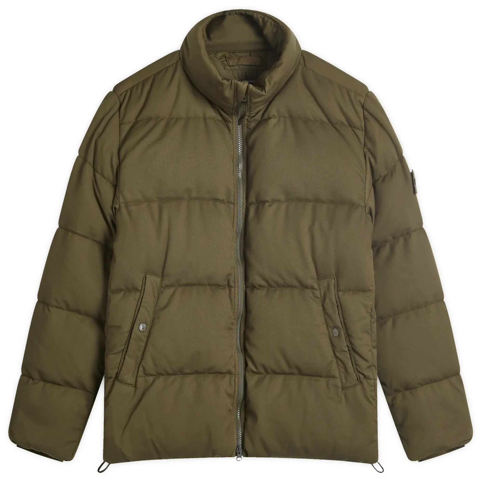 Stone Island Men's Ghost Twill Wool Down-TC Jacket Military Green