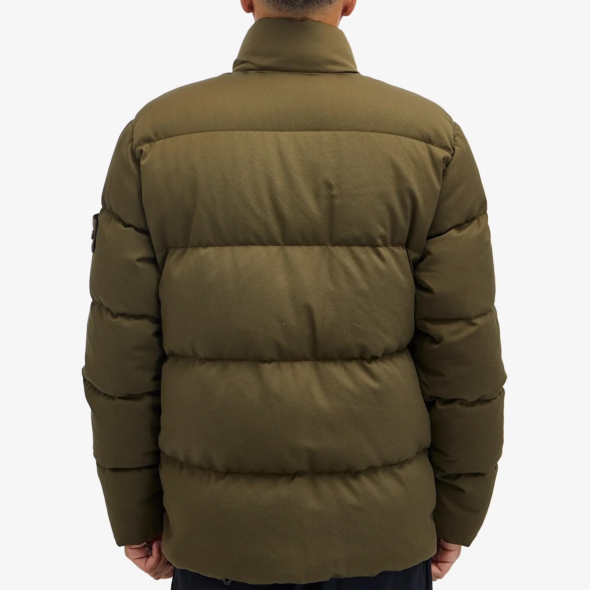Stone Island Men's Ghost Twill Wool Down-TC Jacket Military Green