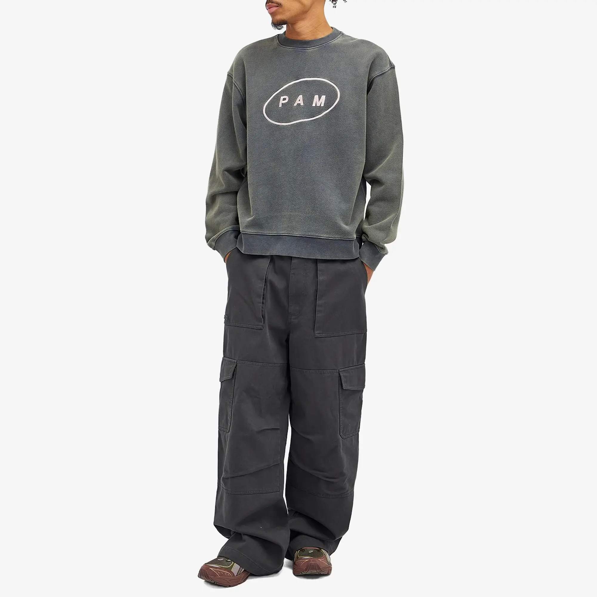 P.A.M. Men's Ellipse Crew Sweatshirt Sandwash True Blue