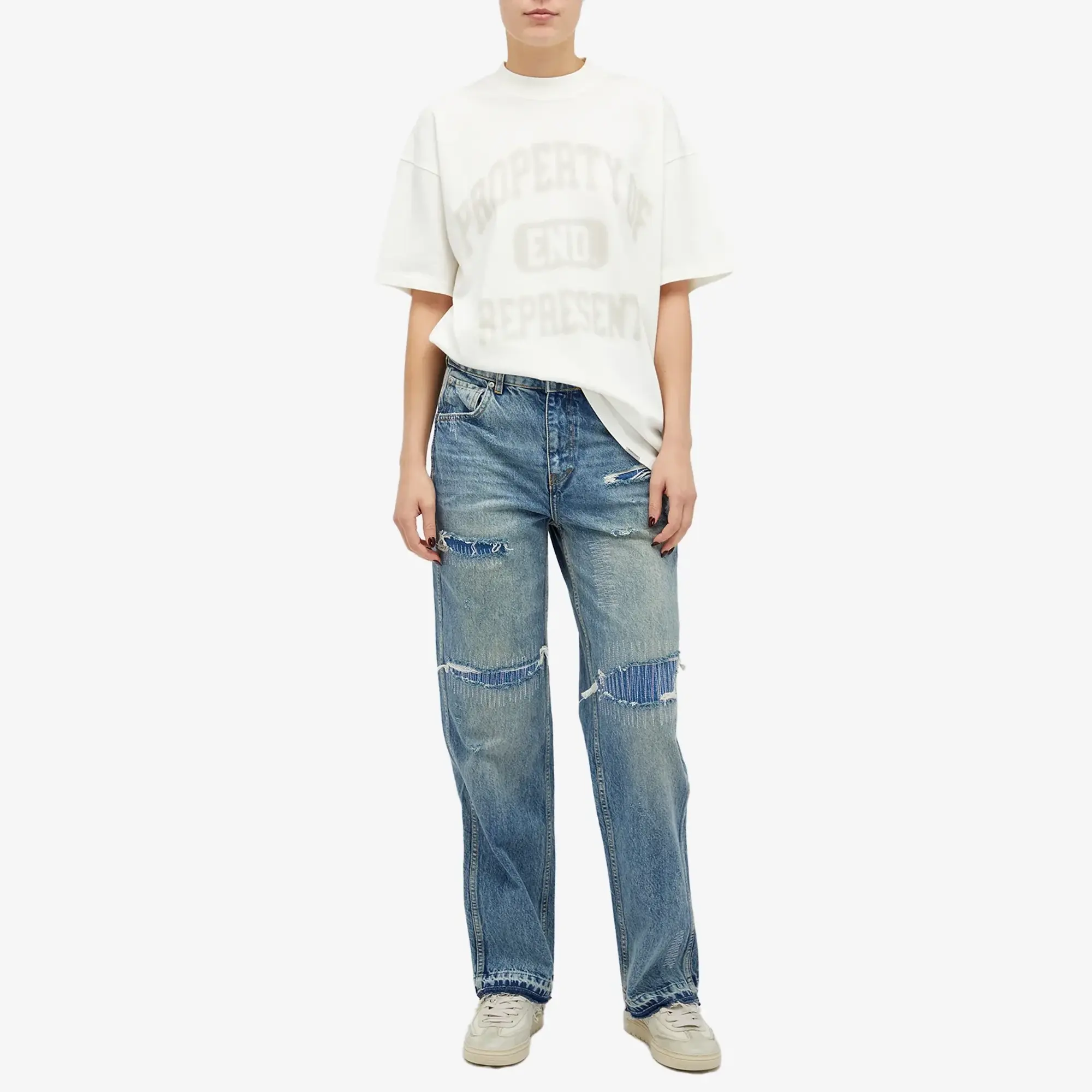 END. x Represent Property Of T-Shirt Flat White