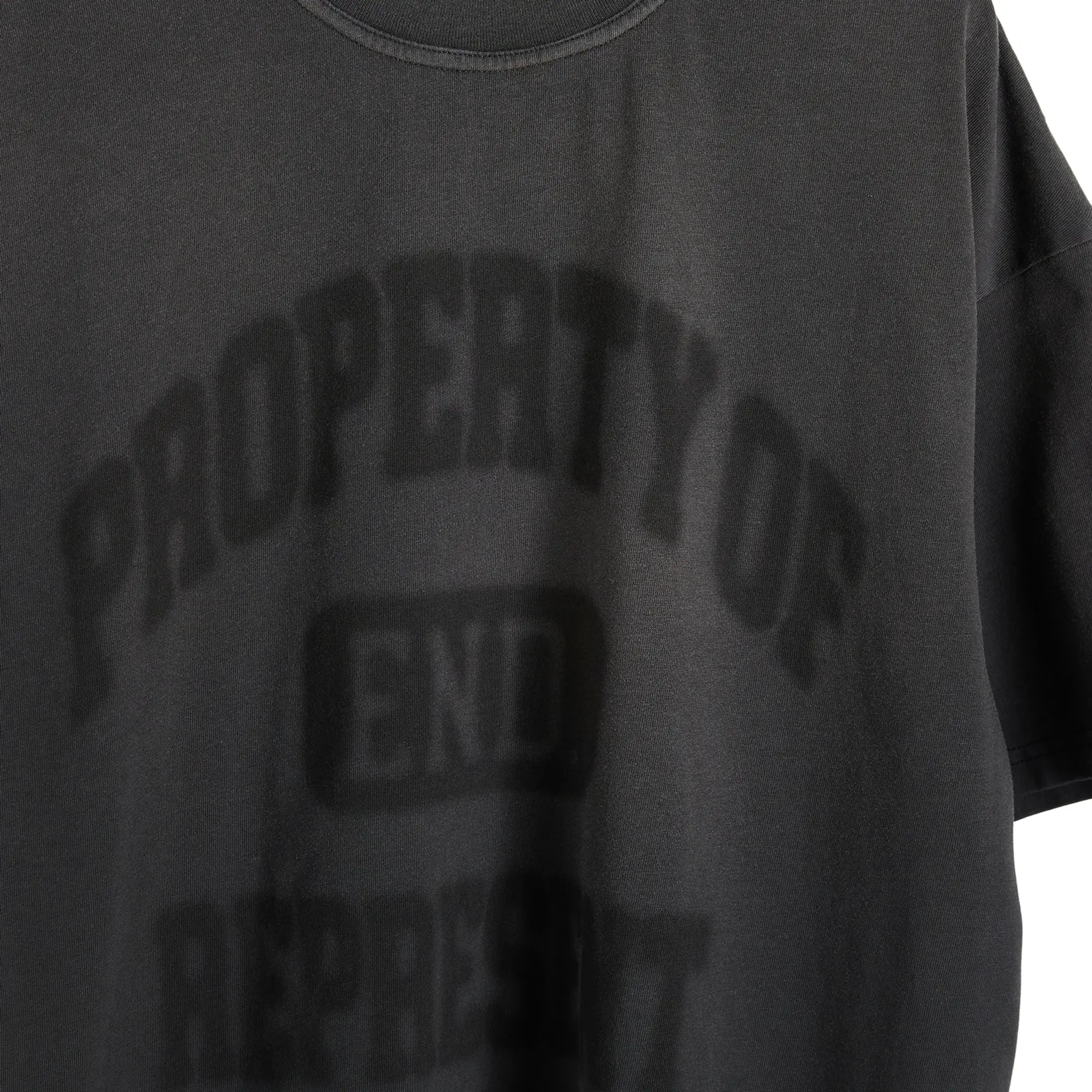 END. x Represent Property Of T-Shirt Stained Black