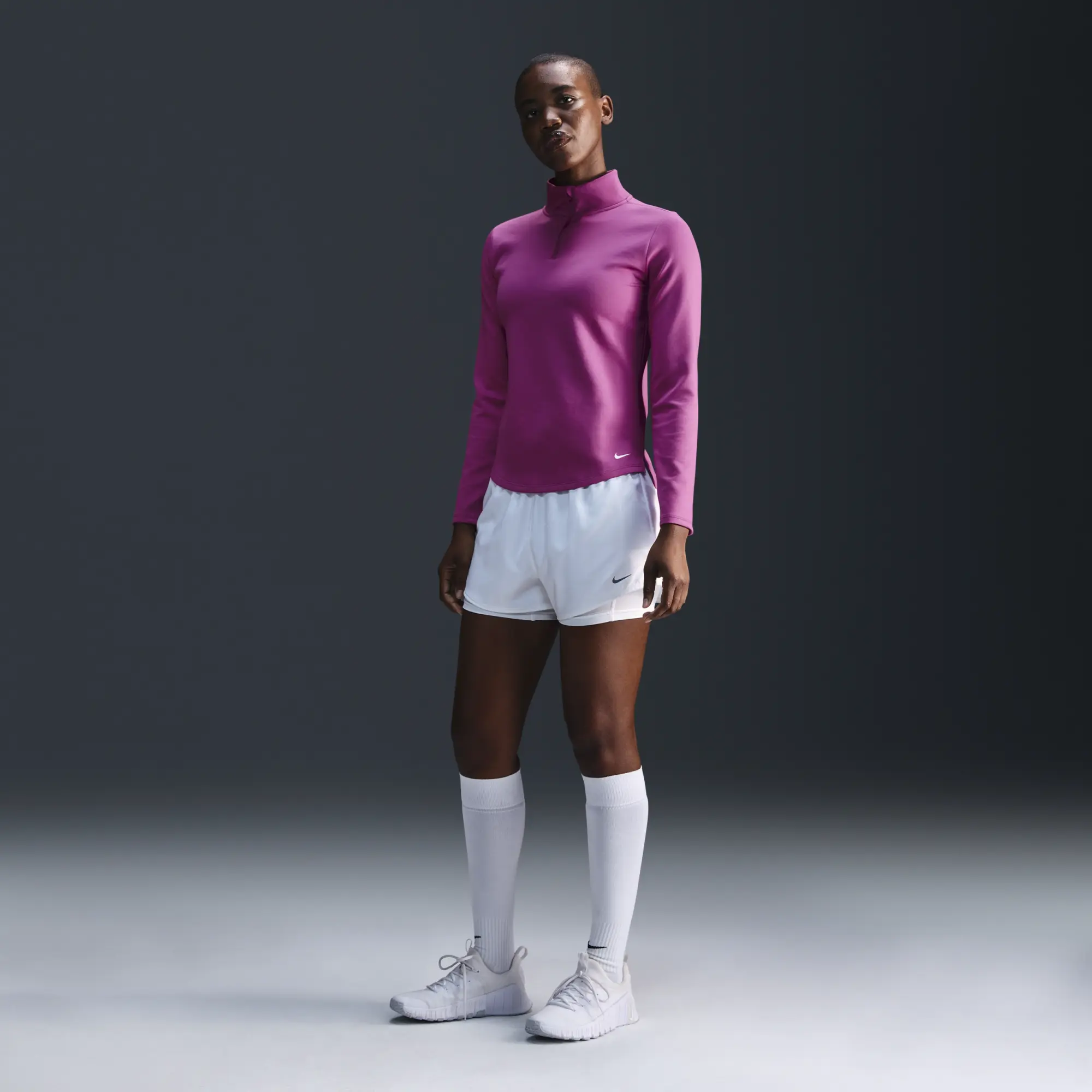 Nike Therma-FIT One Women's Long-Sleeve 1/2-Zip Top - Purple