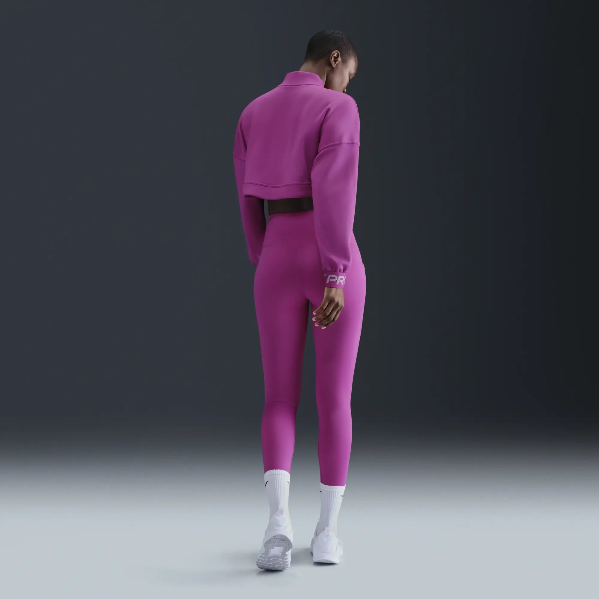 Nike Go Women's Firm-Support High-Waisted Full-Length Leggings with Pockets - Purple - Nylon/Elastane