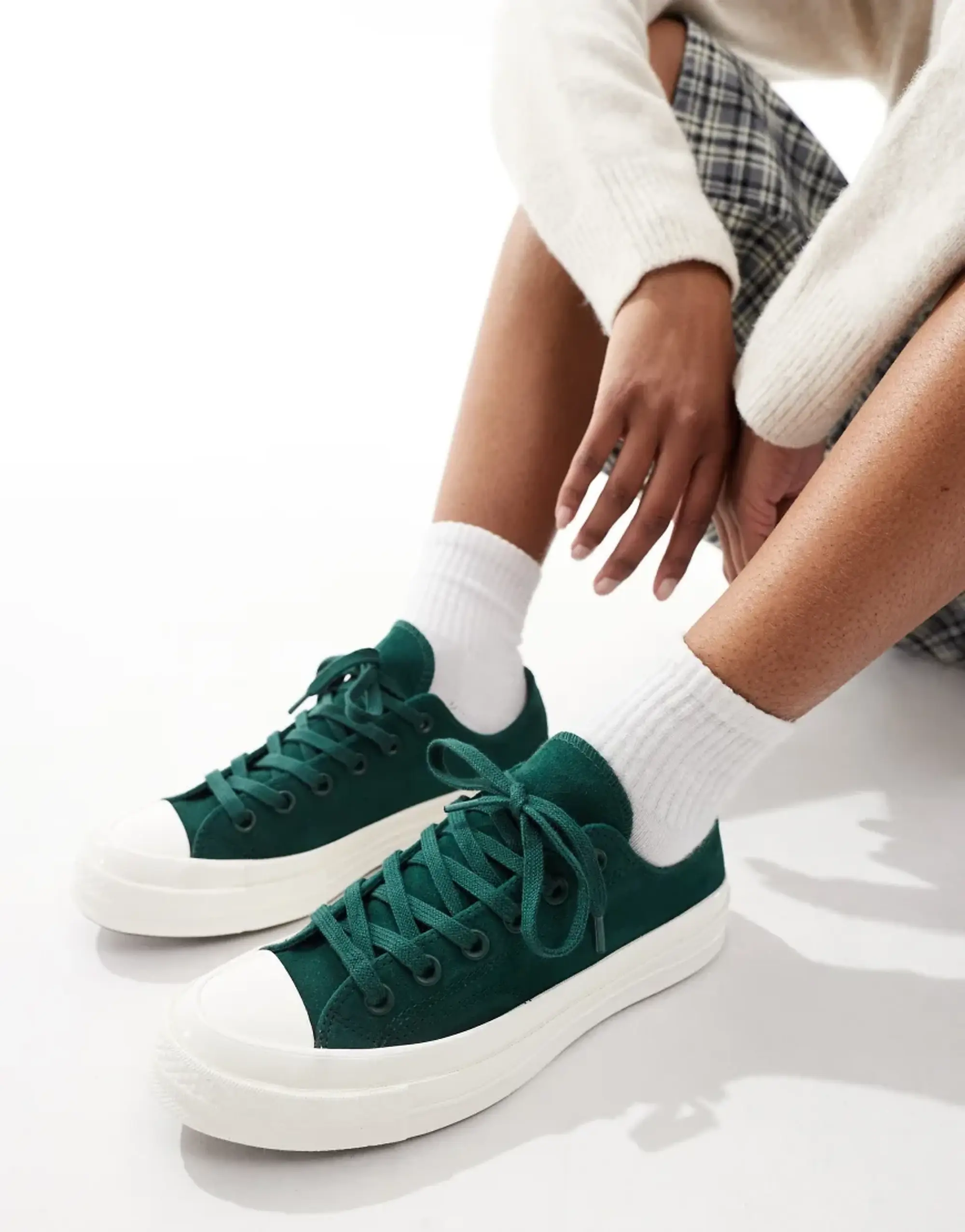 Dark green converse shoes on sale