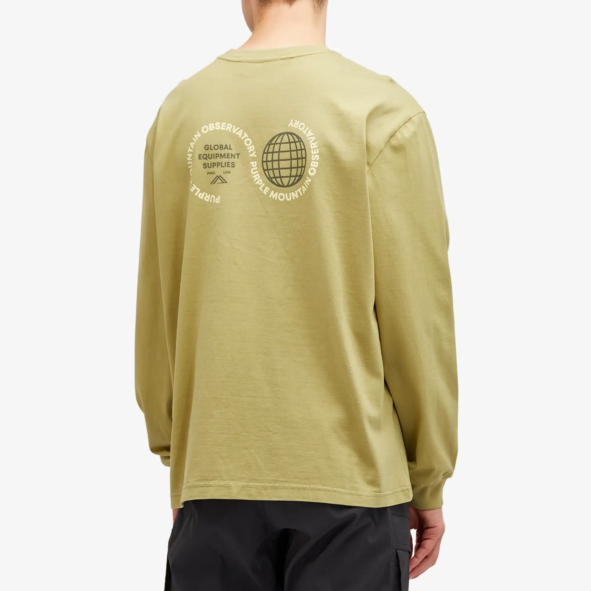 Purple Mountain Observatory Men's Long Sleeve Globe T-Shirt Sage
