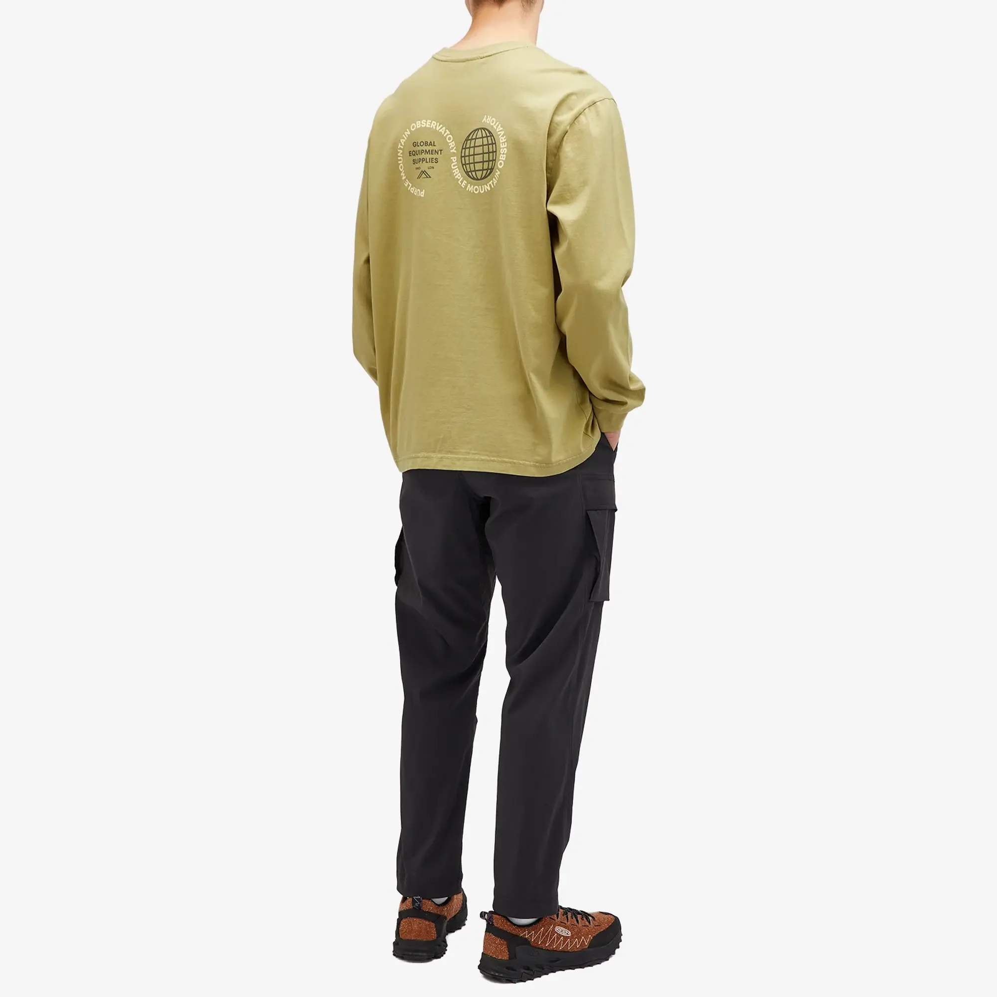 Purple Mountain Observatory Men's Long Sleeve Globe T-Shirt Sage