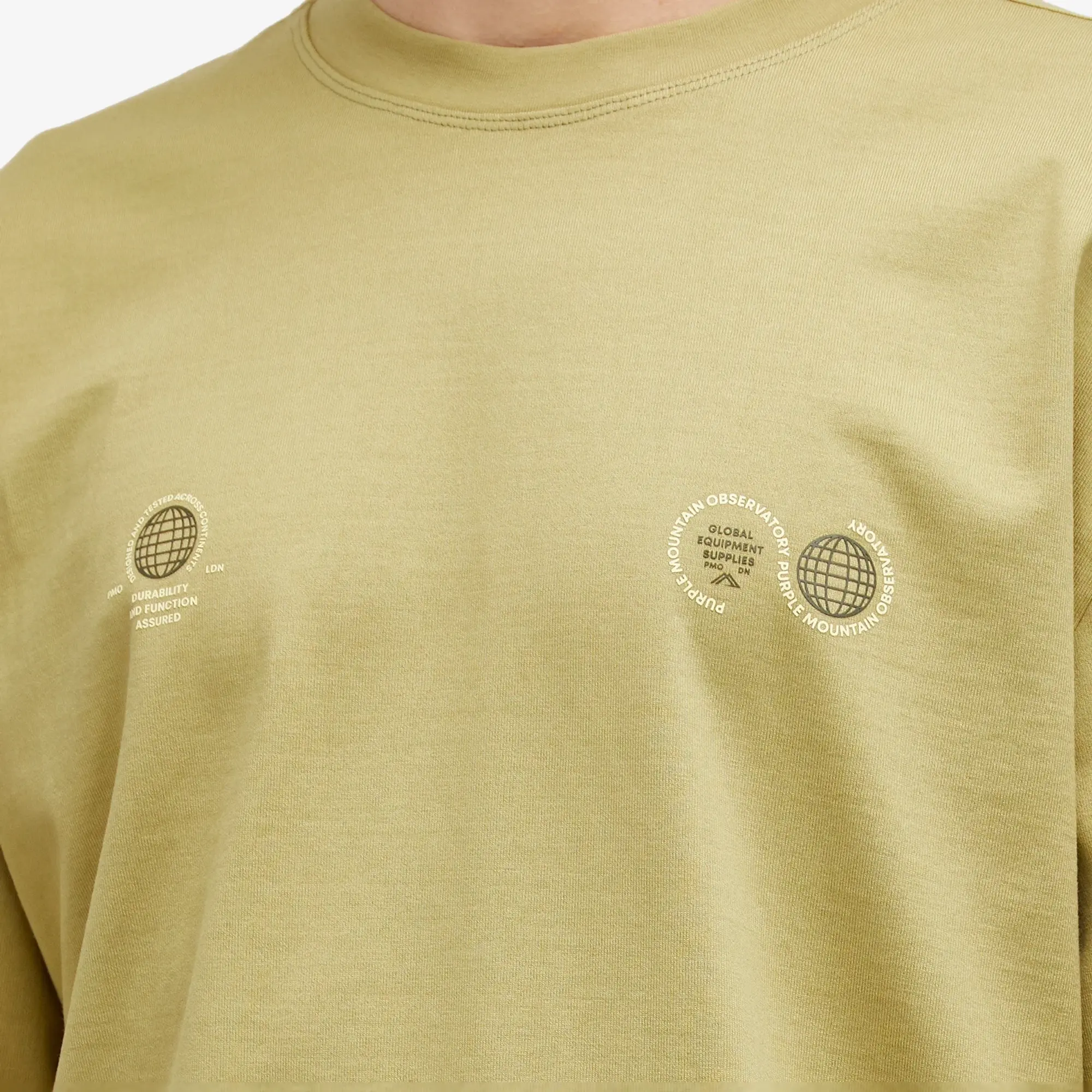Purple Mountain Observatory Men's Long Sleeve Globe T-Shirt Sage