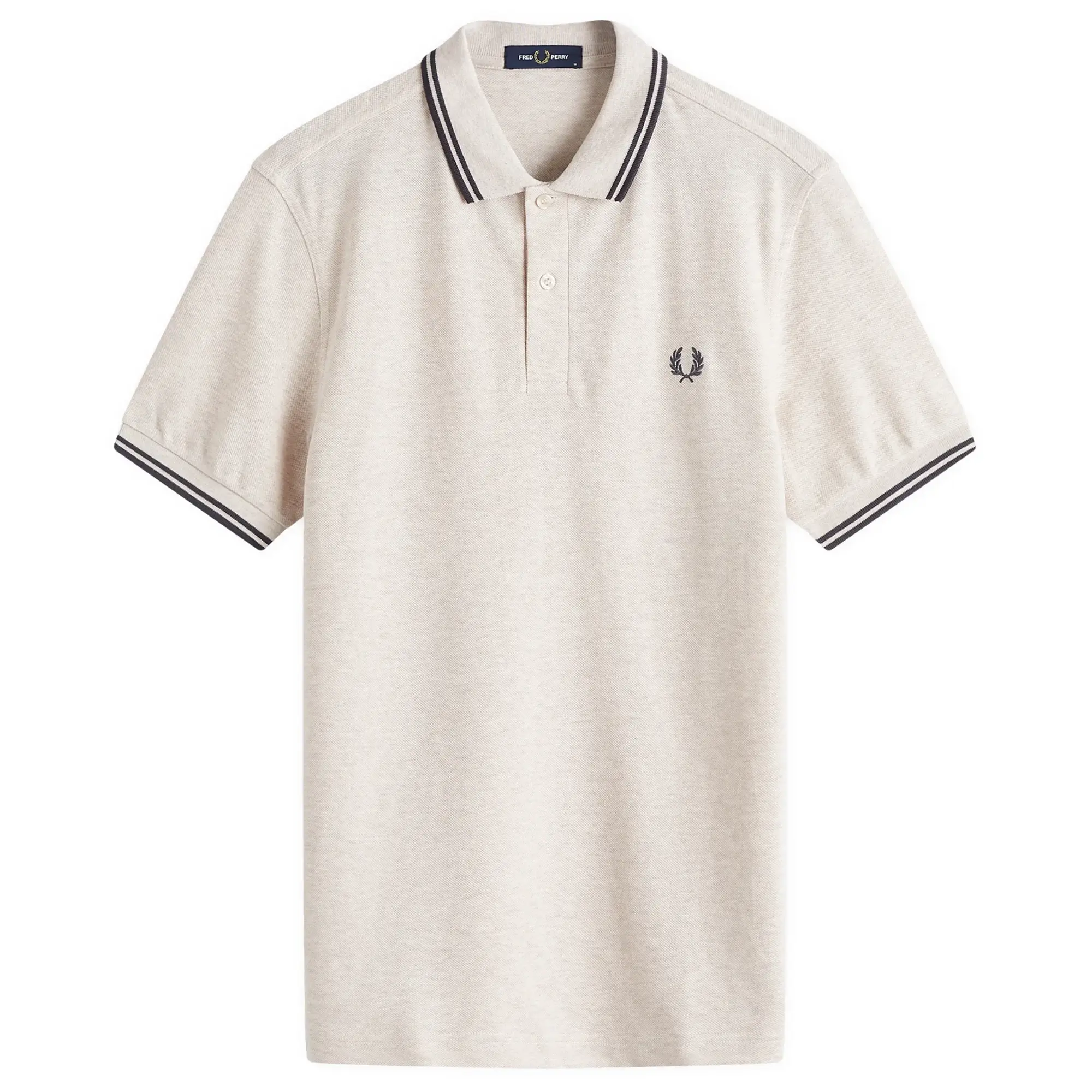 Fred Perry Twin Tipped Polo Shirt In Off White