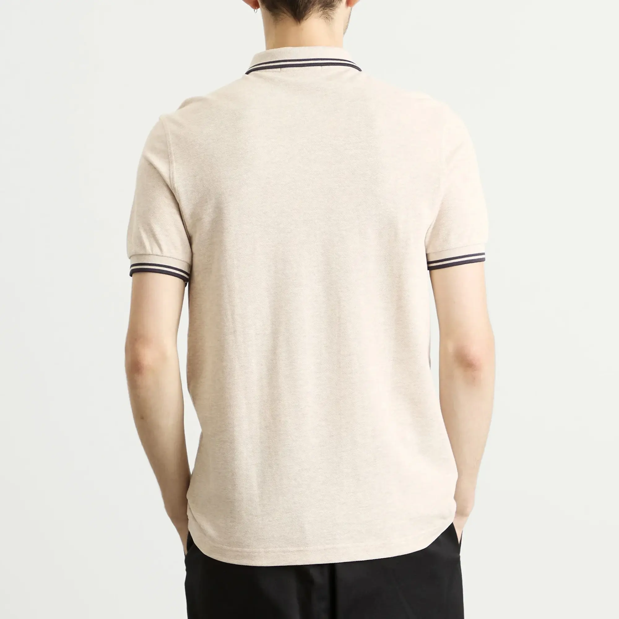Fred Perry Twin Tipped Polo Shirt In Off White