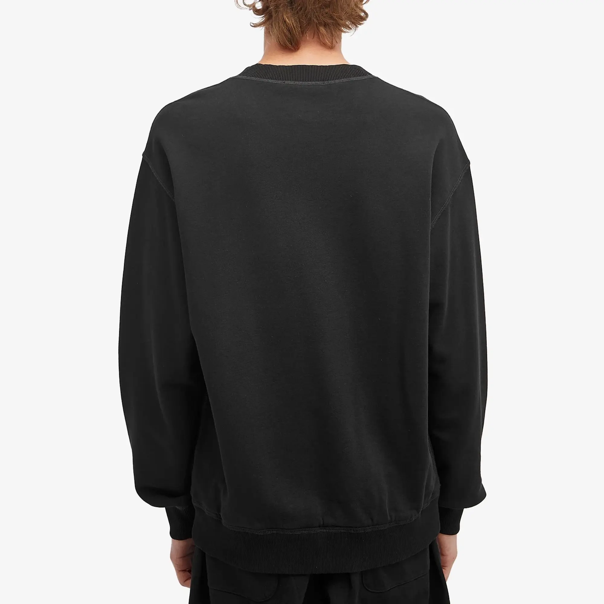 Dolce & Gabbana Men's Badge Print Crew Neck Sweatshirt Black
