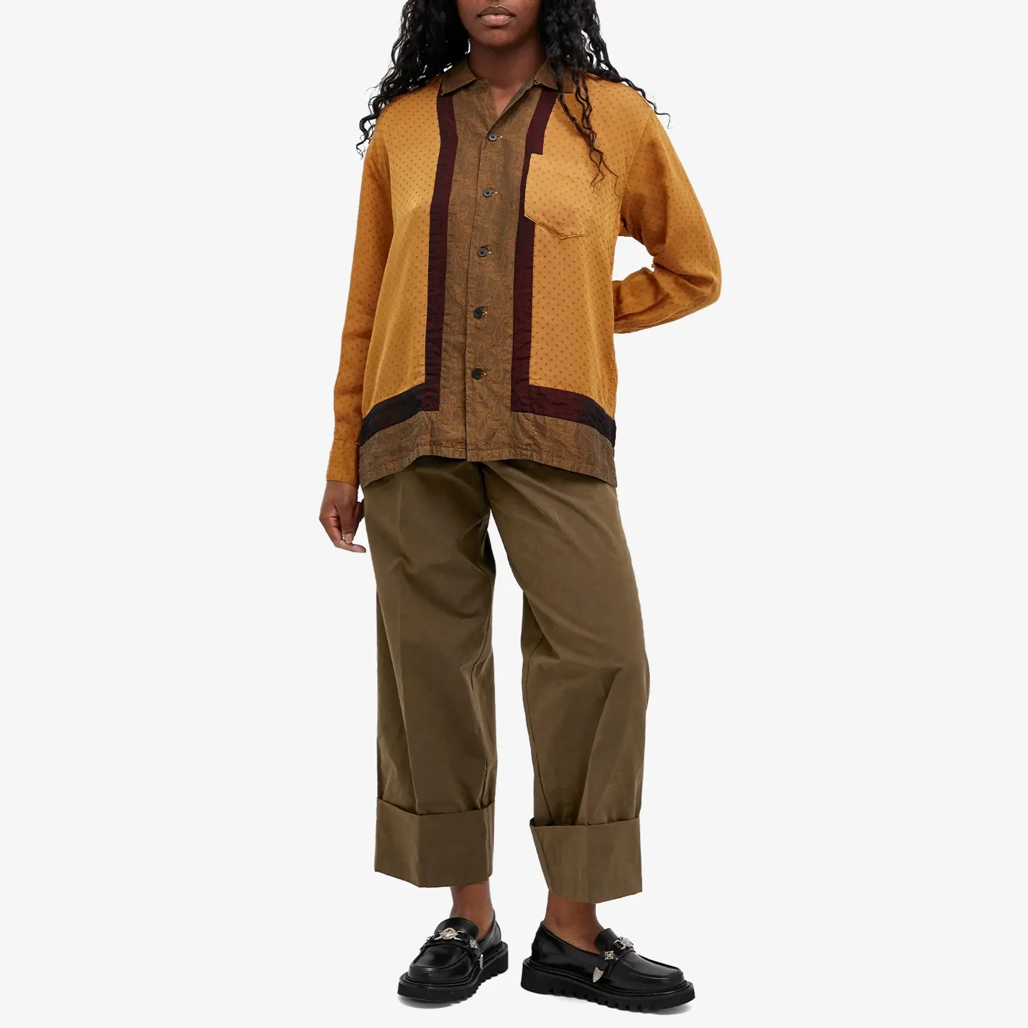 TOGA Women's Polyester cotton pants Khaki