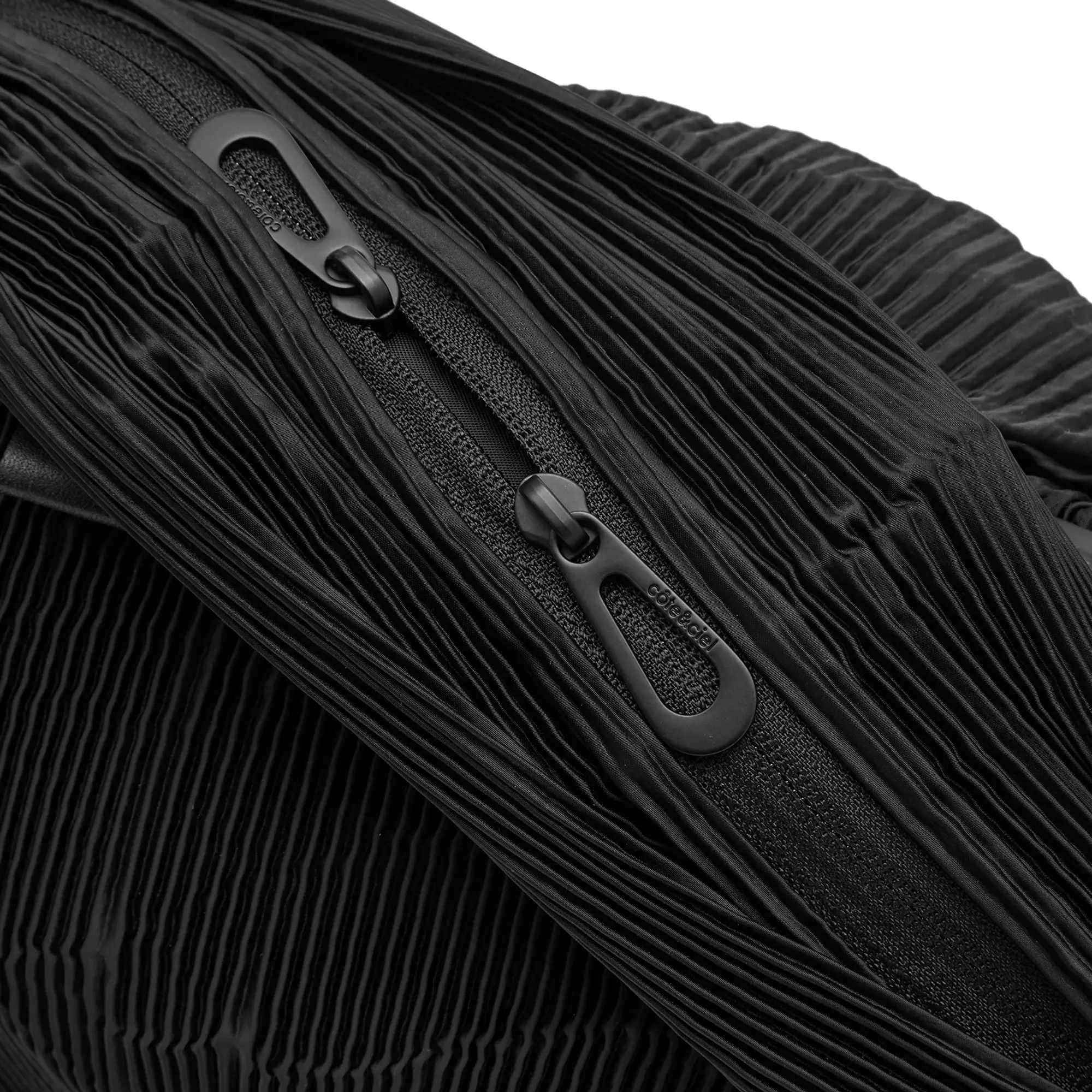 Cote&Ciel Orne Pleated Cross Body Bag Black