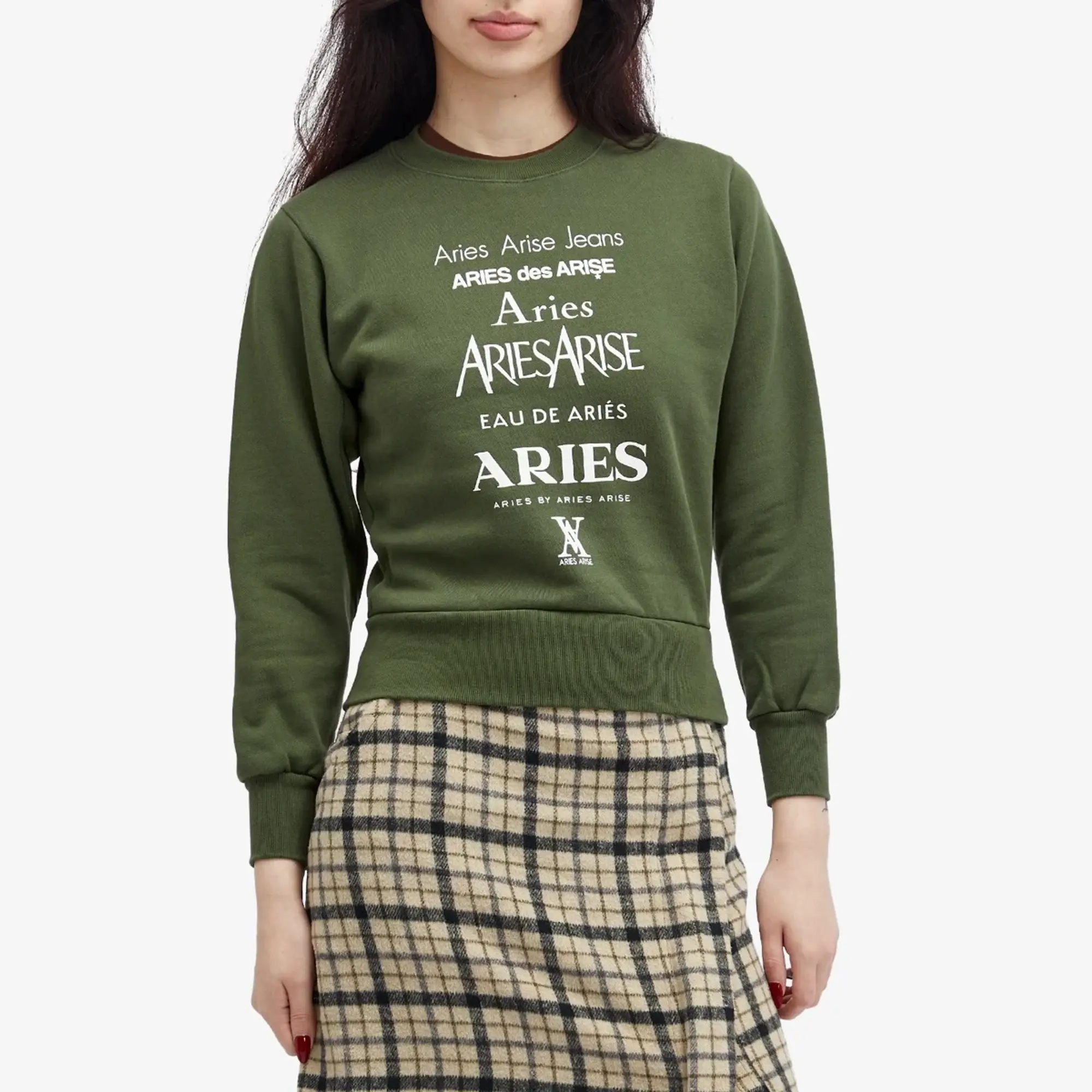 Aries Women's Baby Fit Perfume Sweatshirt Forest Green