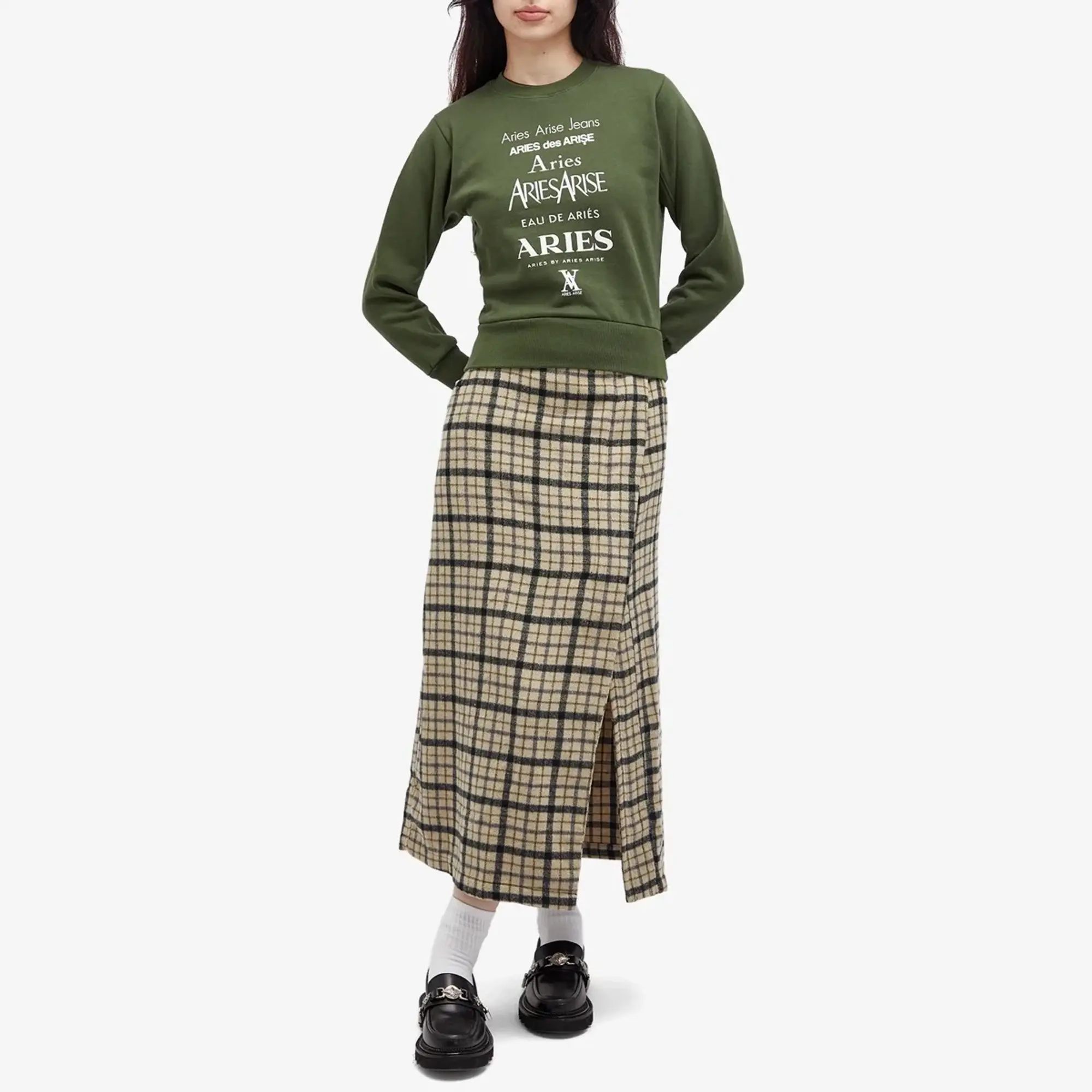 Aries Women's Baby Fit Perfume Sweatshirt Forest Green