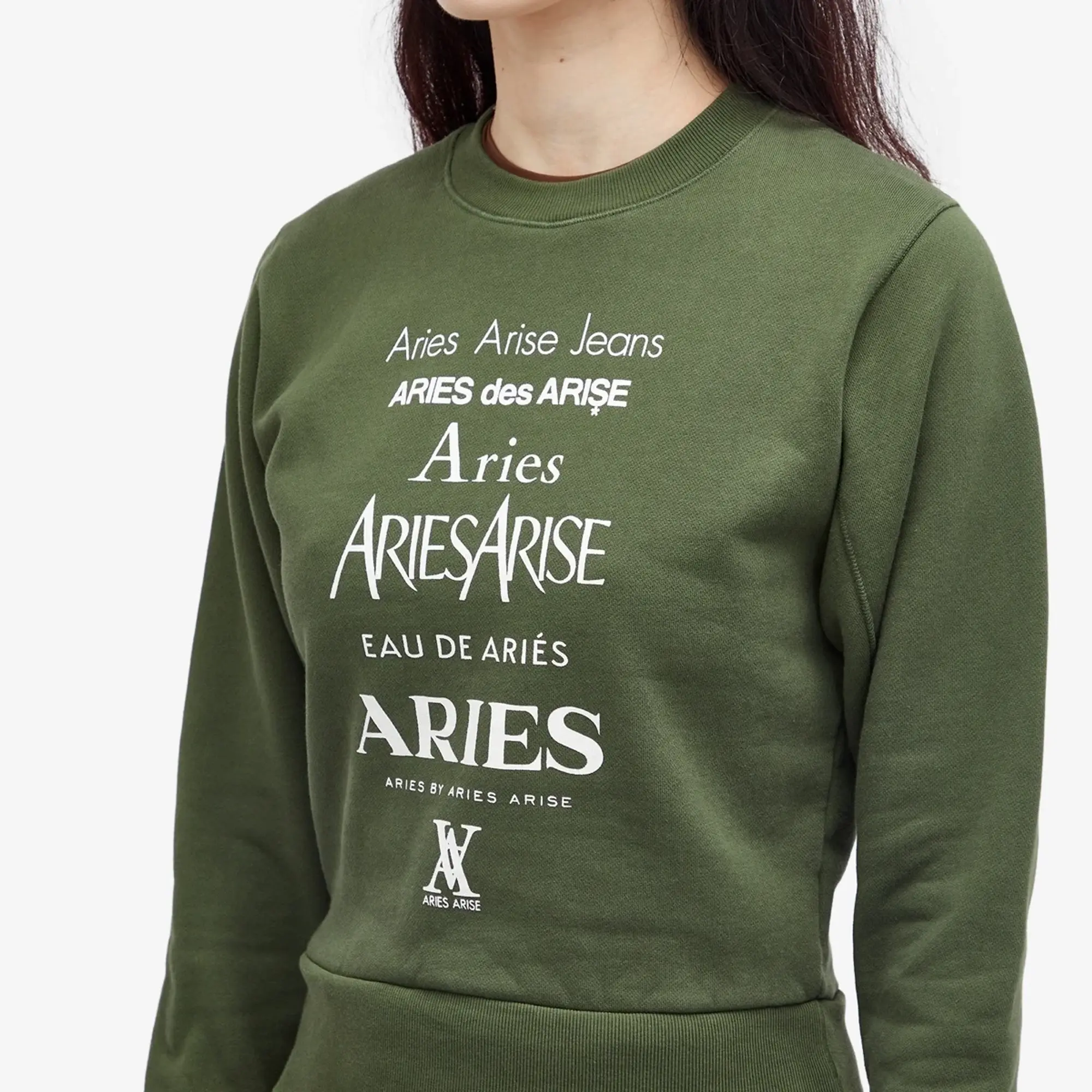 Aries Women's Baby Fit Perfume Sweatshirt Forest Green