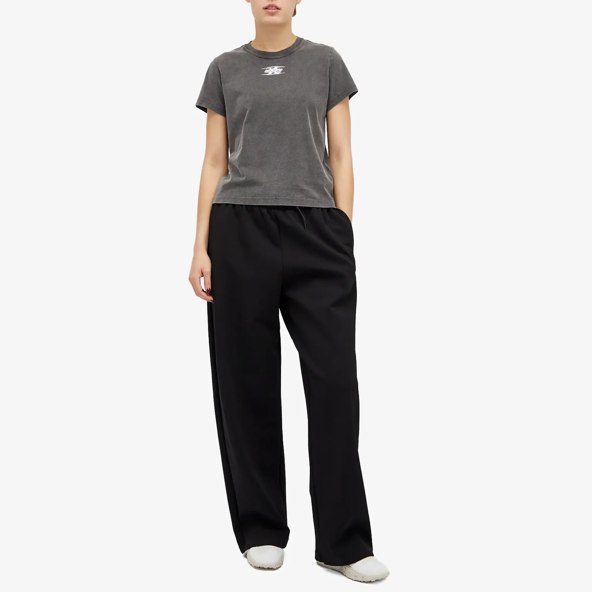 Alexander Wang Women's Logo Graphic Print T-shirt Washed Cedar