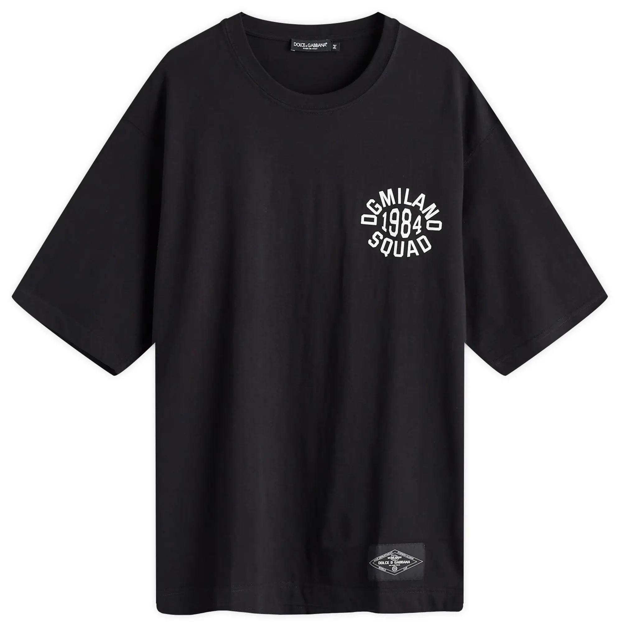 Dolce & Gabbana Men's Chest College Logo T-Shirt Black