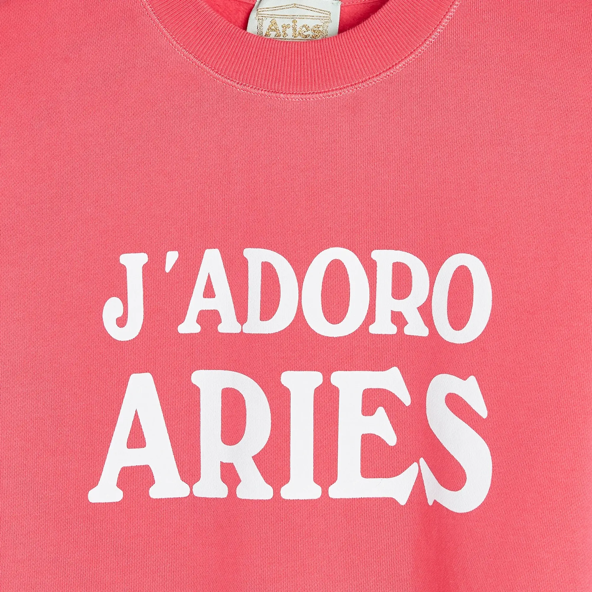Aries Women's Baby Fit J'Adoro Sweatshirt Magenta