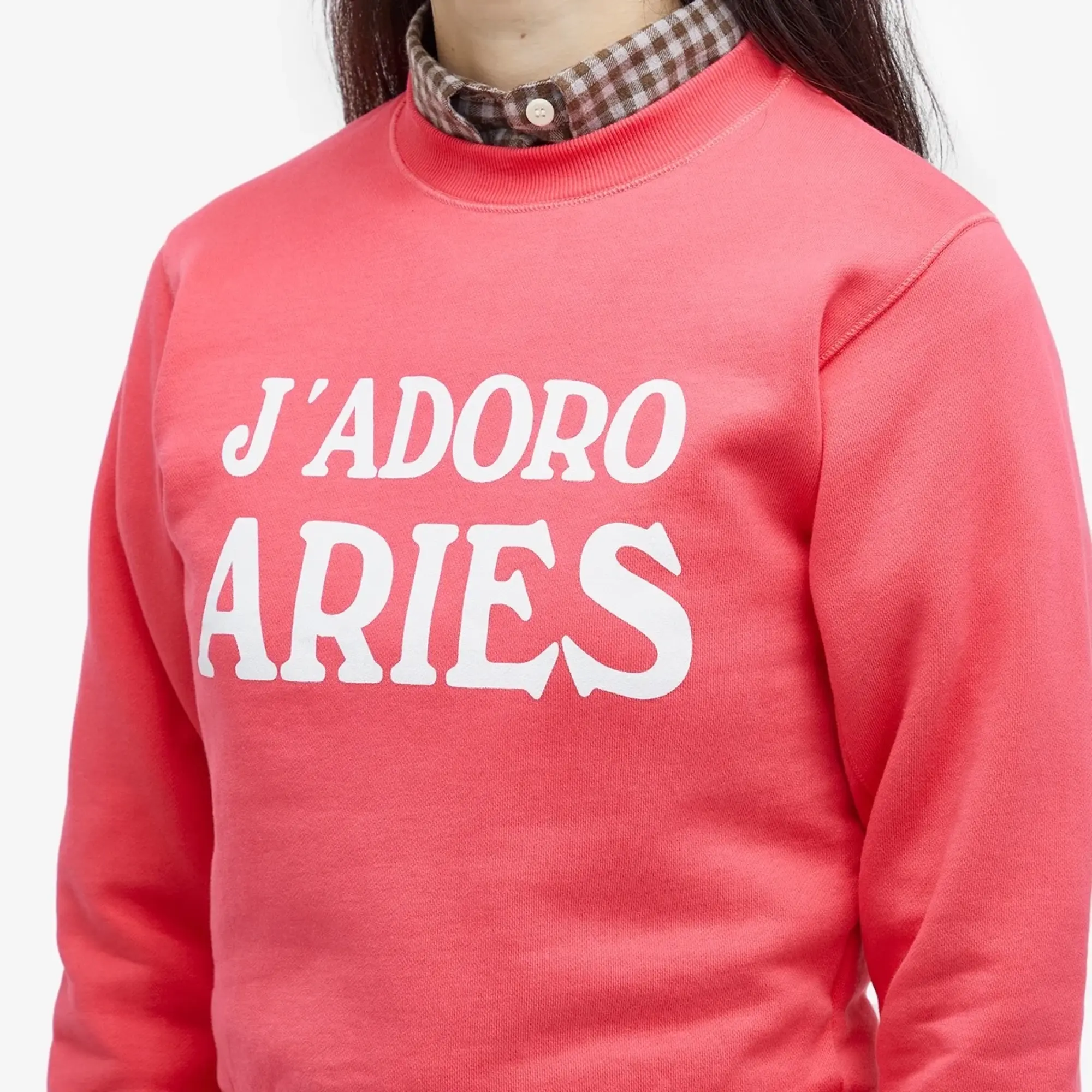 Aries Women's Baby Fit J'Adoro Sweatshirt Magenta