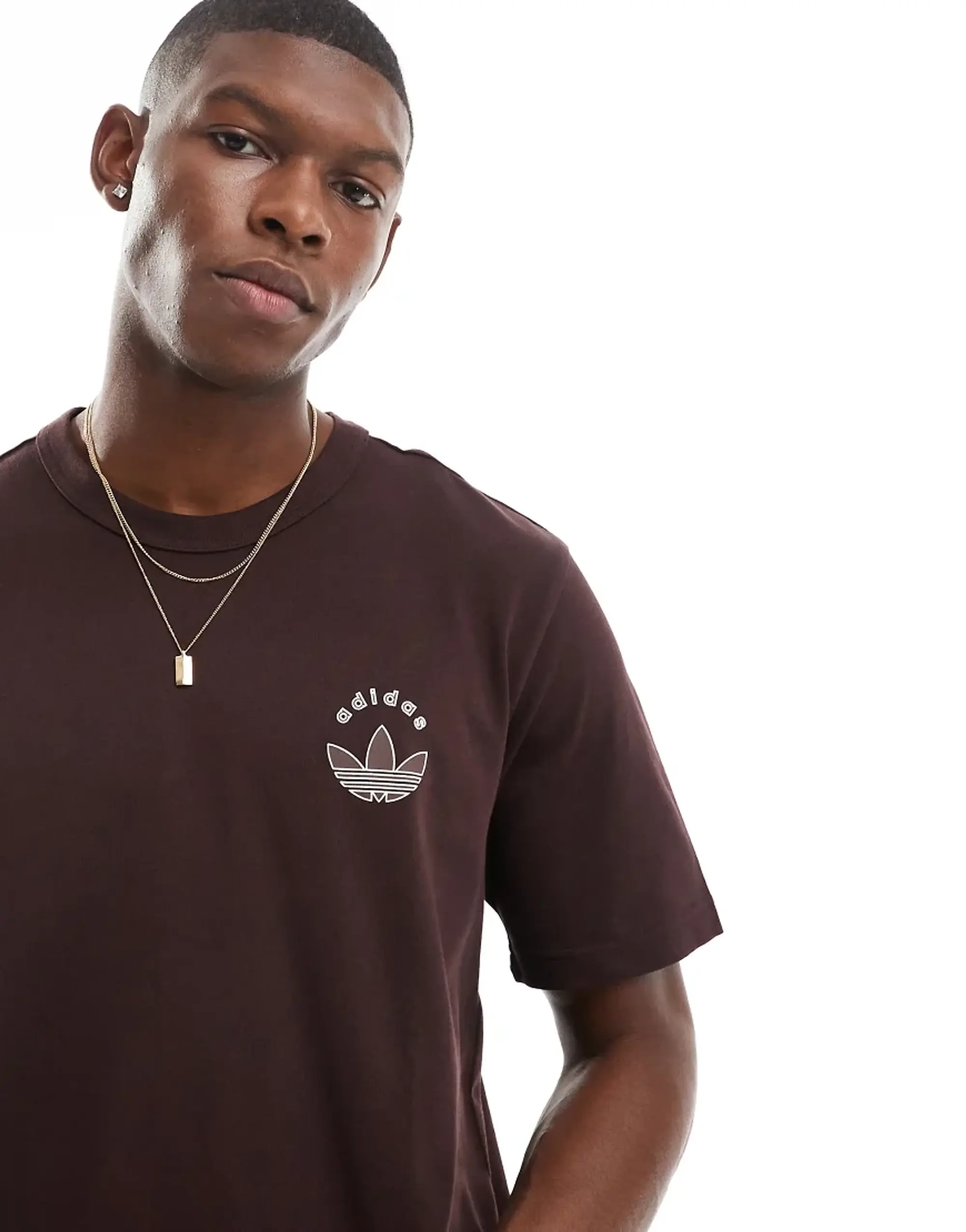 Adidas Originals T-Shirt In Shadow Brown