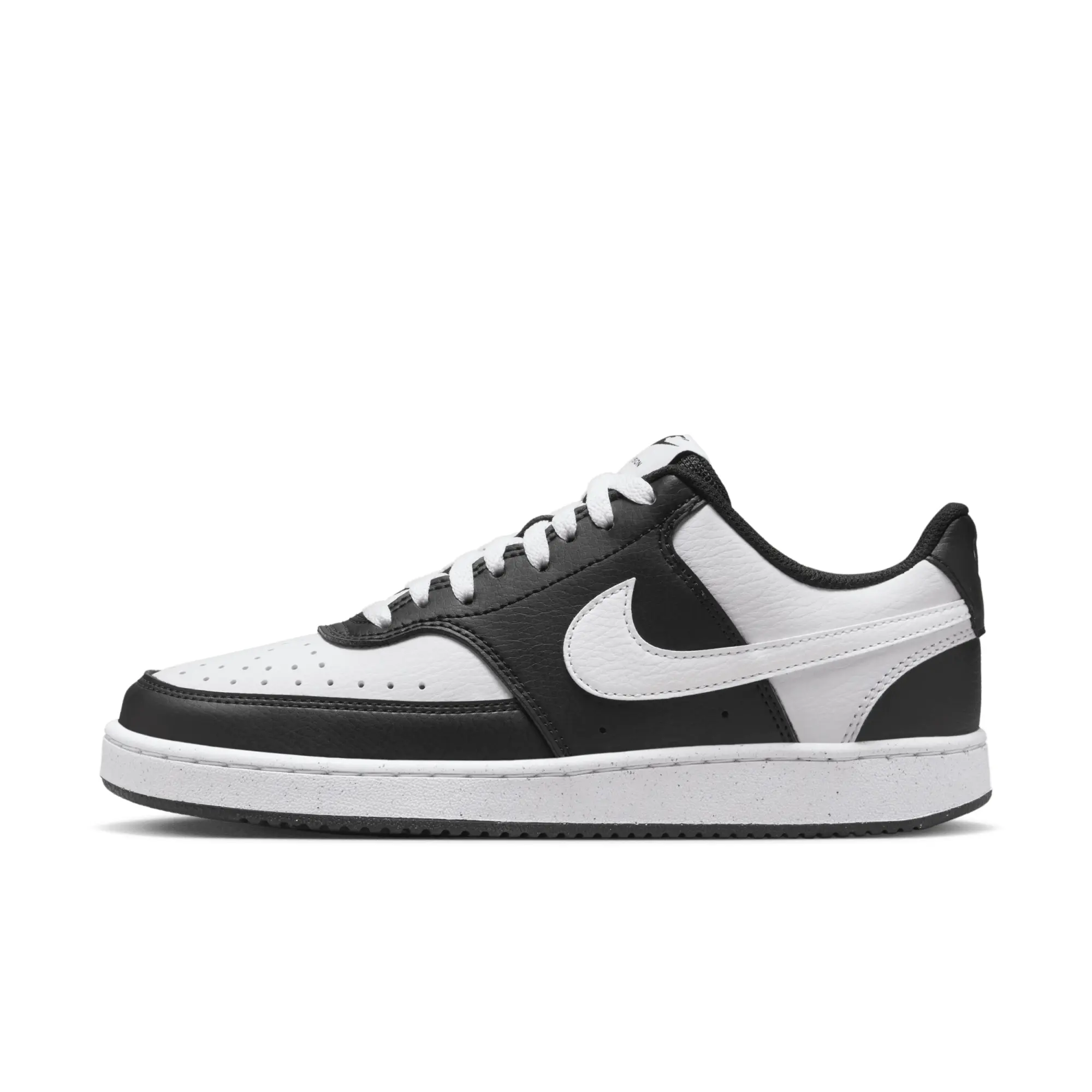 Nike court vision low next nature trainers in black & white