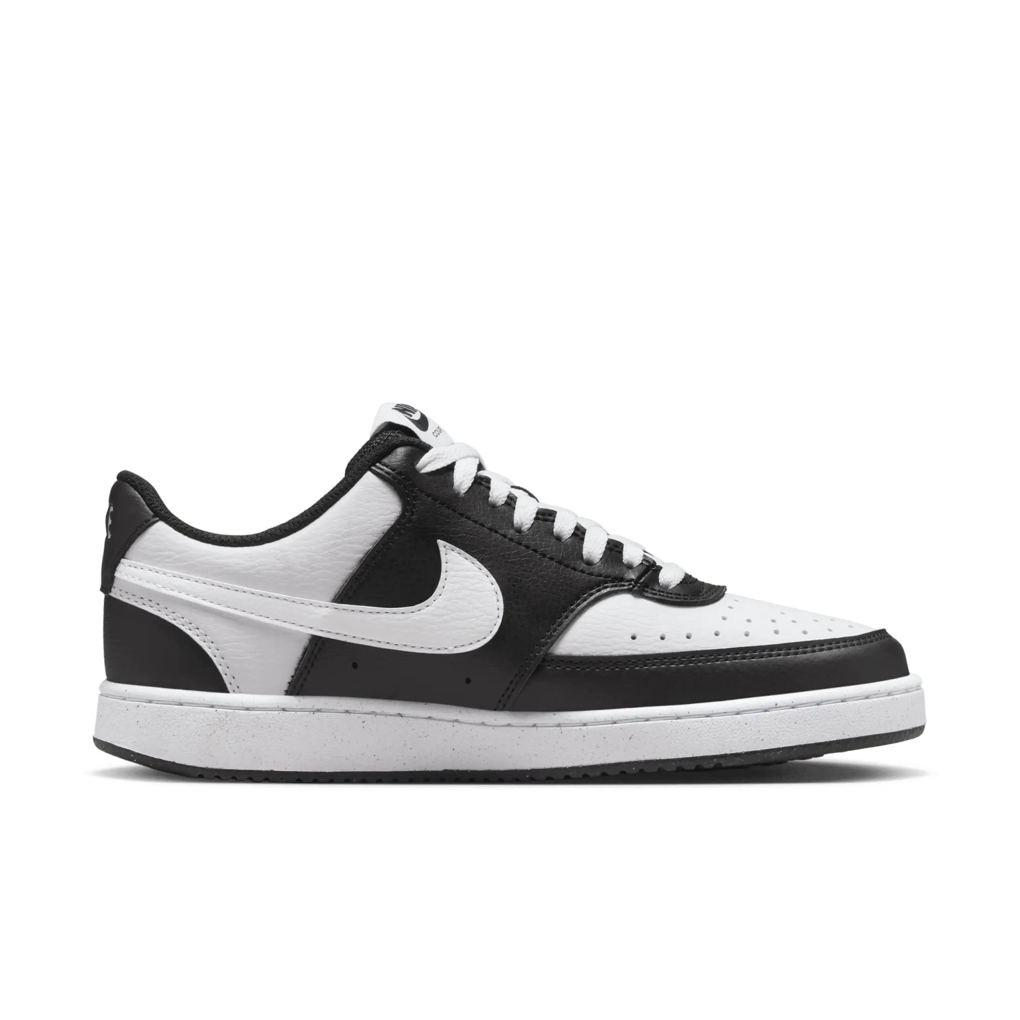 Nike court vision low next nature trainers in black & white