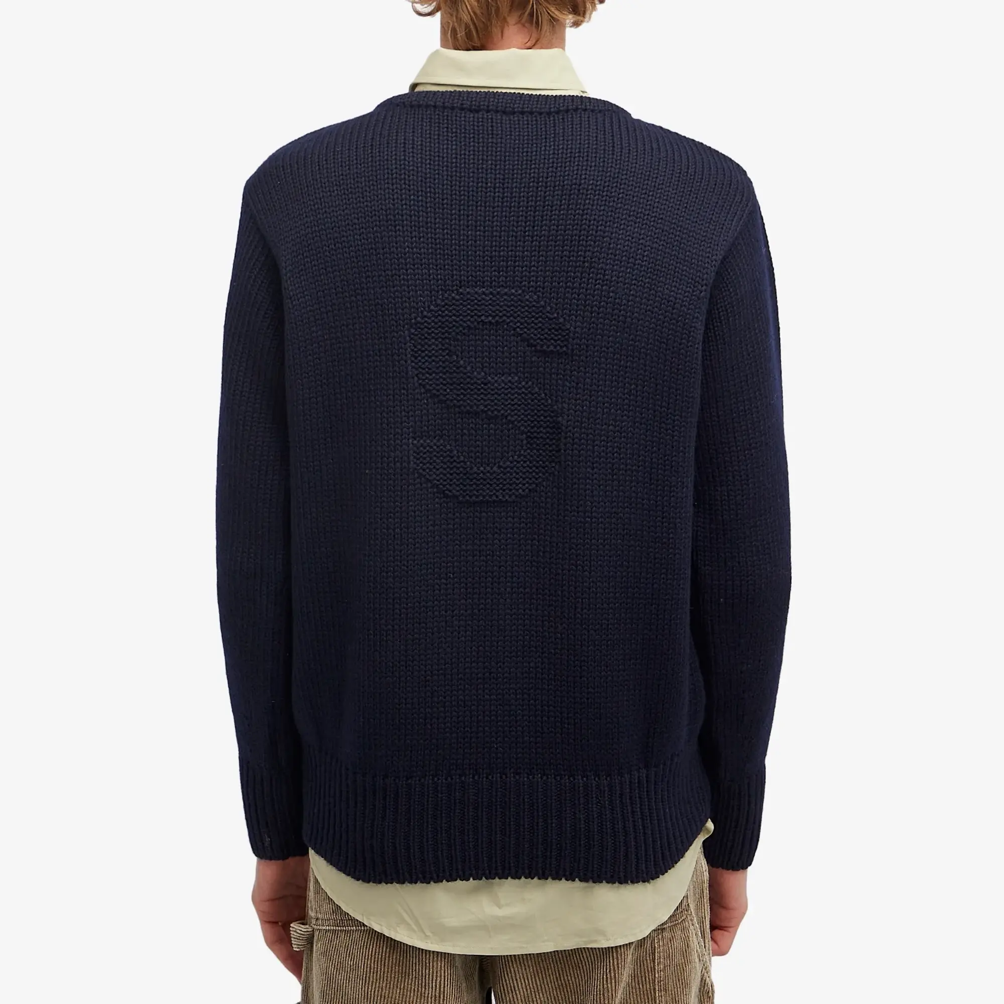 Sunspel Men's x Nigel Cabourn Crew Knit Sweater Navy