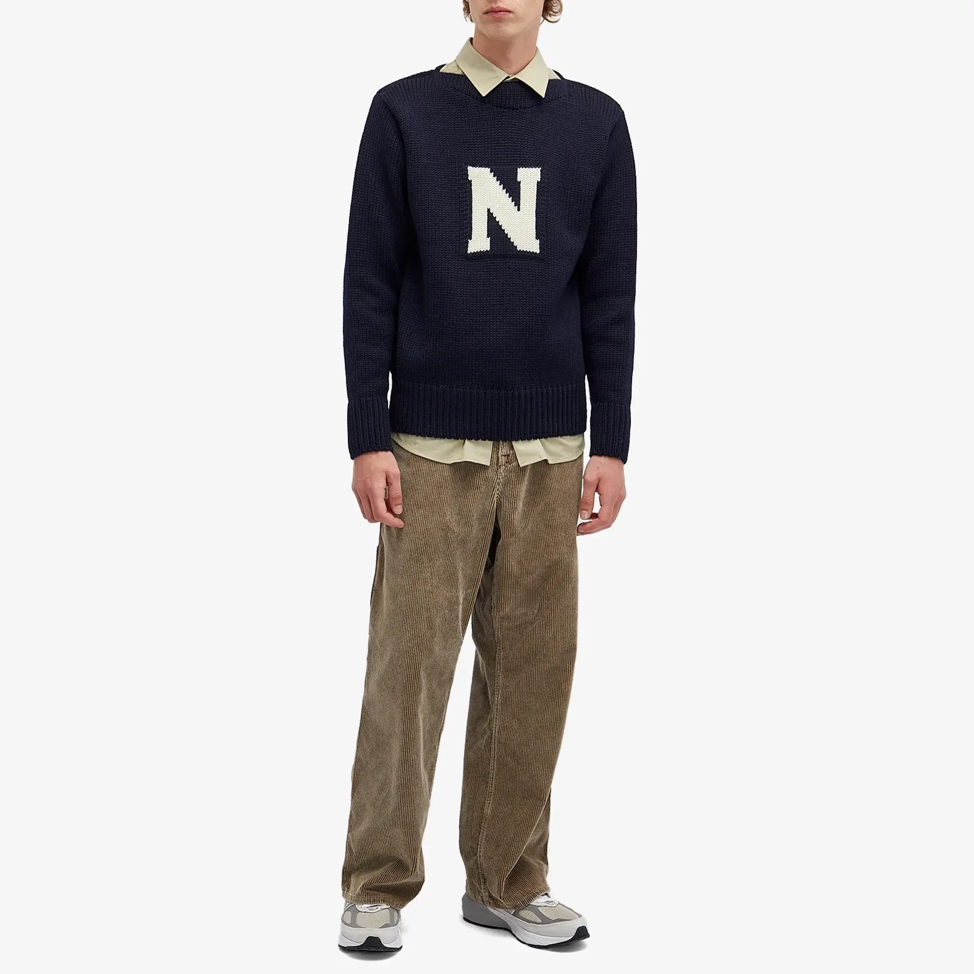 Sunspel Men's x Nigel Cabourn Crew Knit Sweater Navy