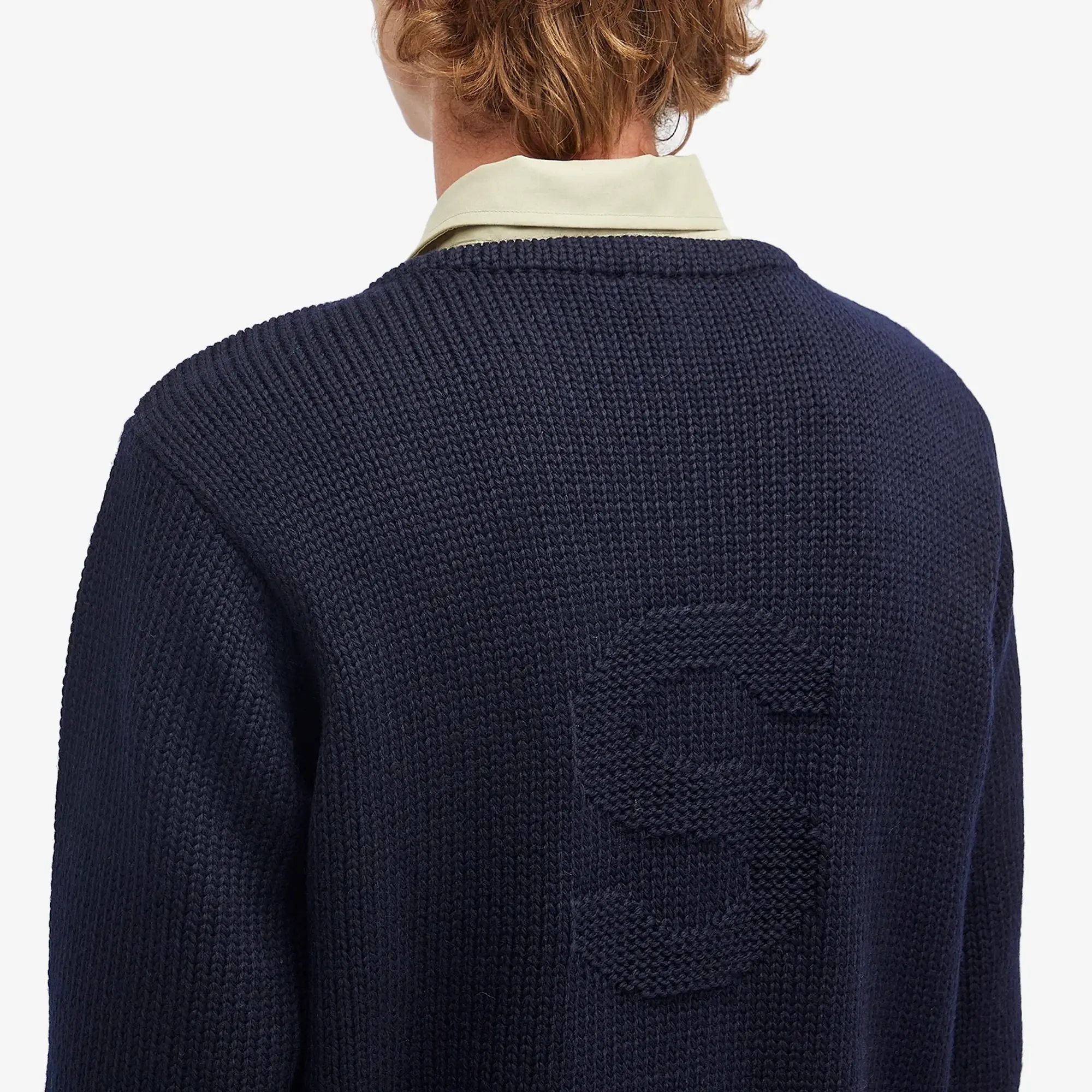 Sunspel Men's x Nigel Cabourn Crew Knit Sweater Navy