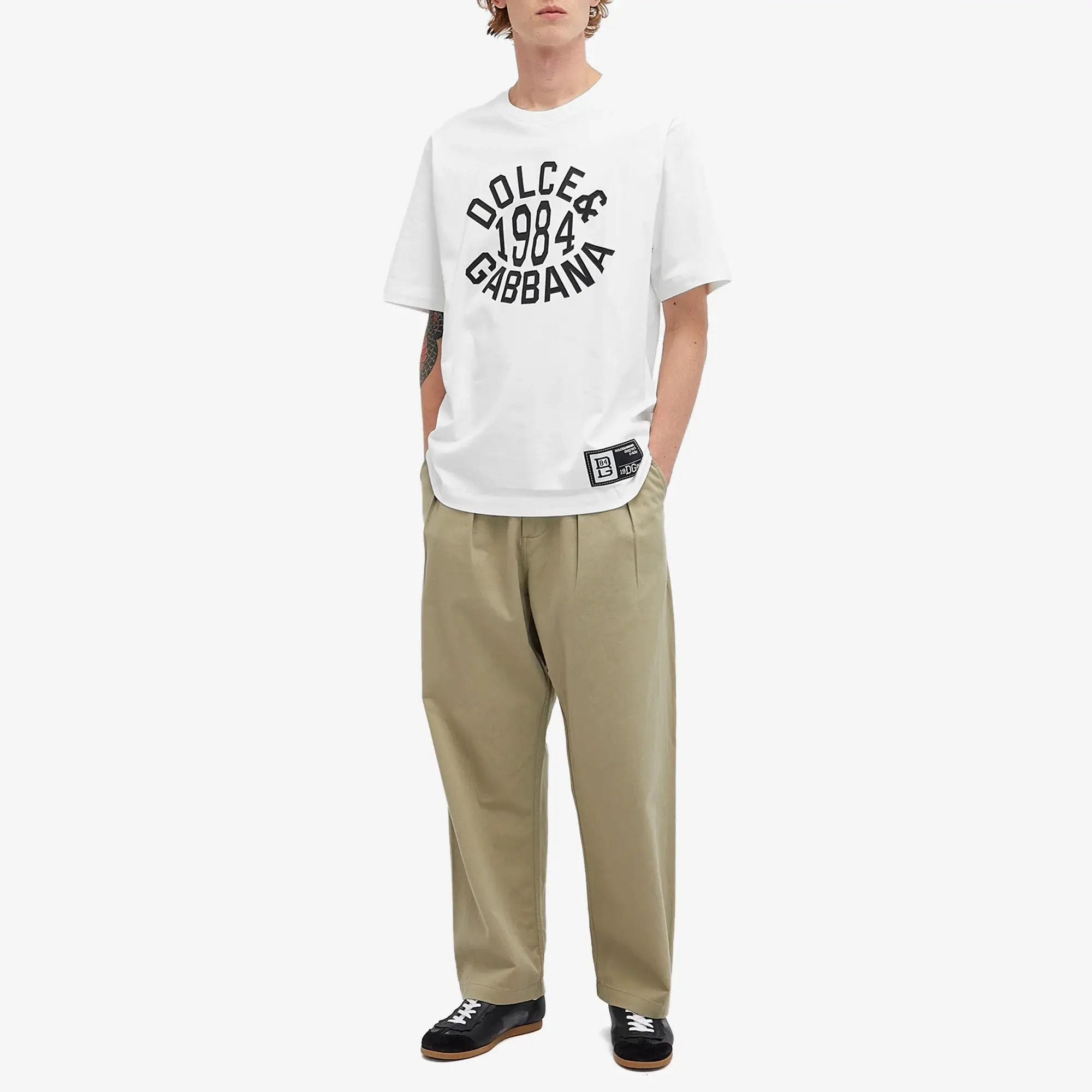 Dolce & Gabbana Men's College Logo T-Shirt White