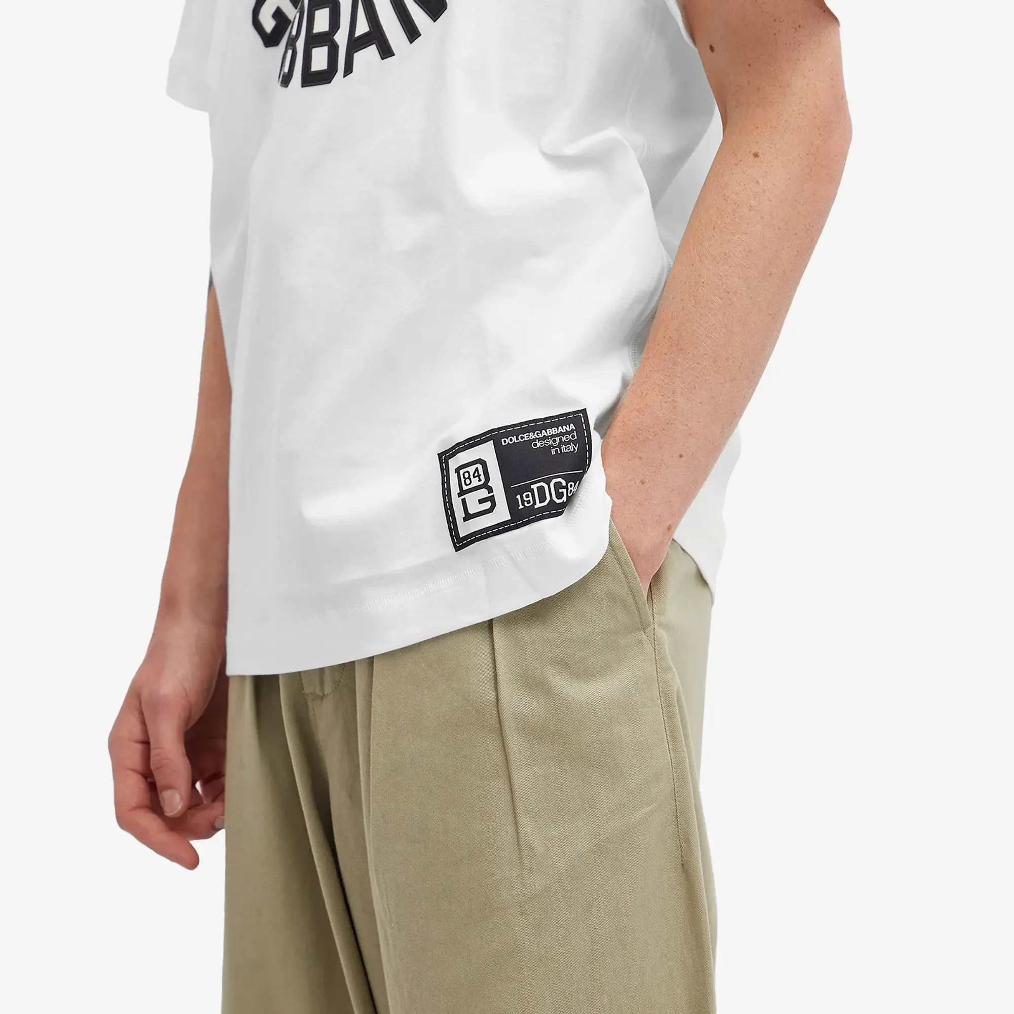 Dolce & Gabbana Men's College Logo T-Shirt White