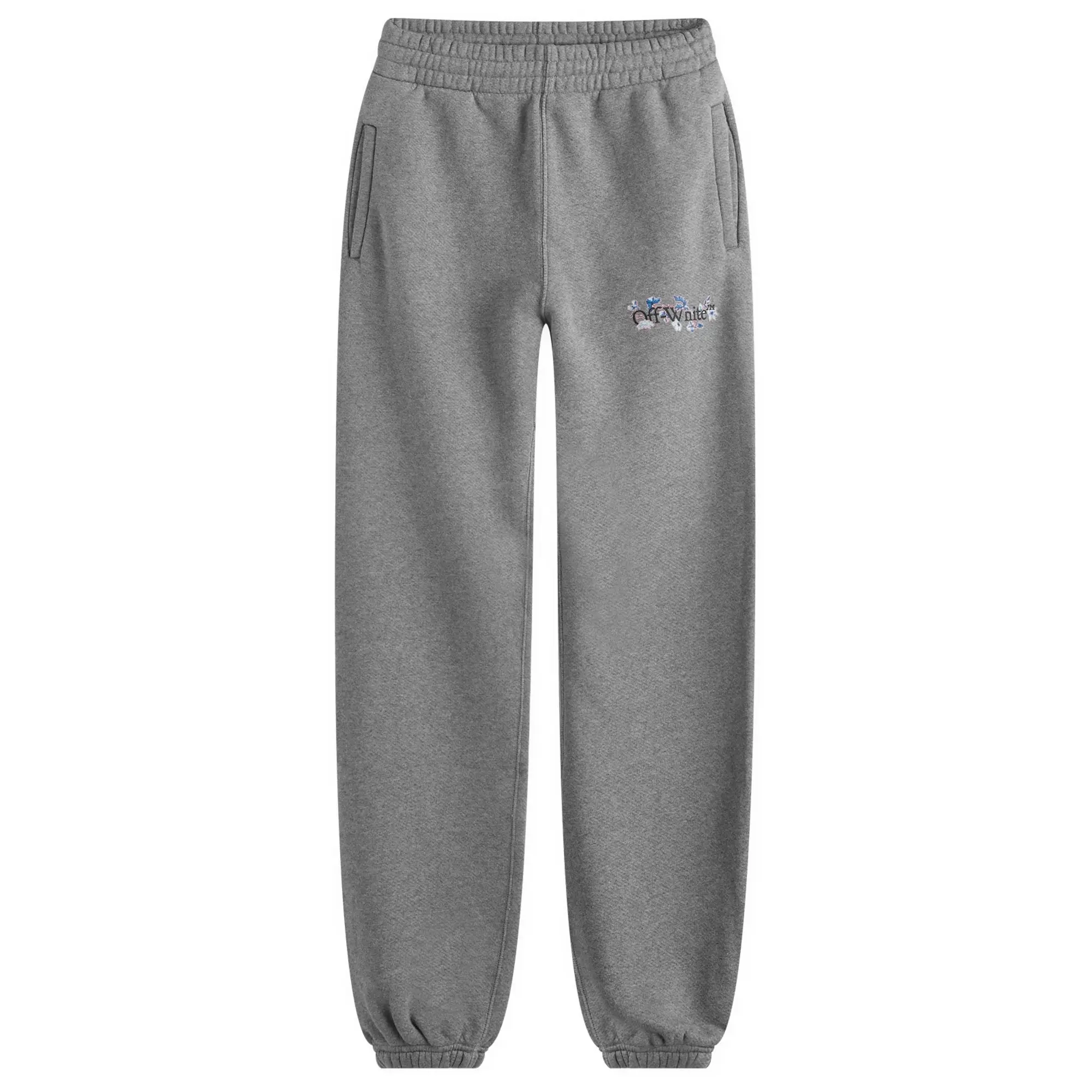 Off-White Women's Flower Bookish Cuff Jogger Grey