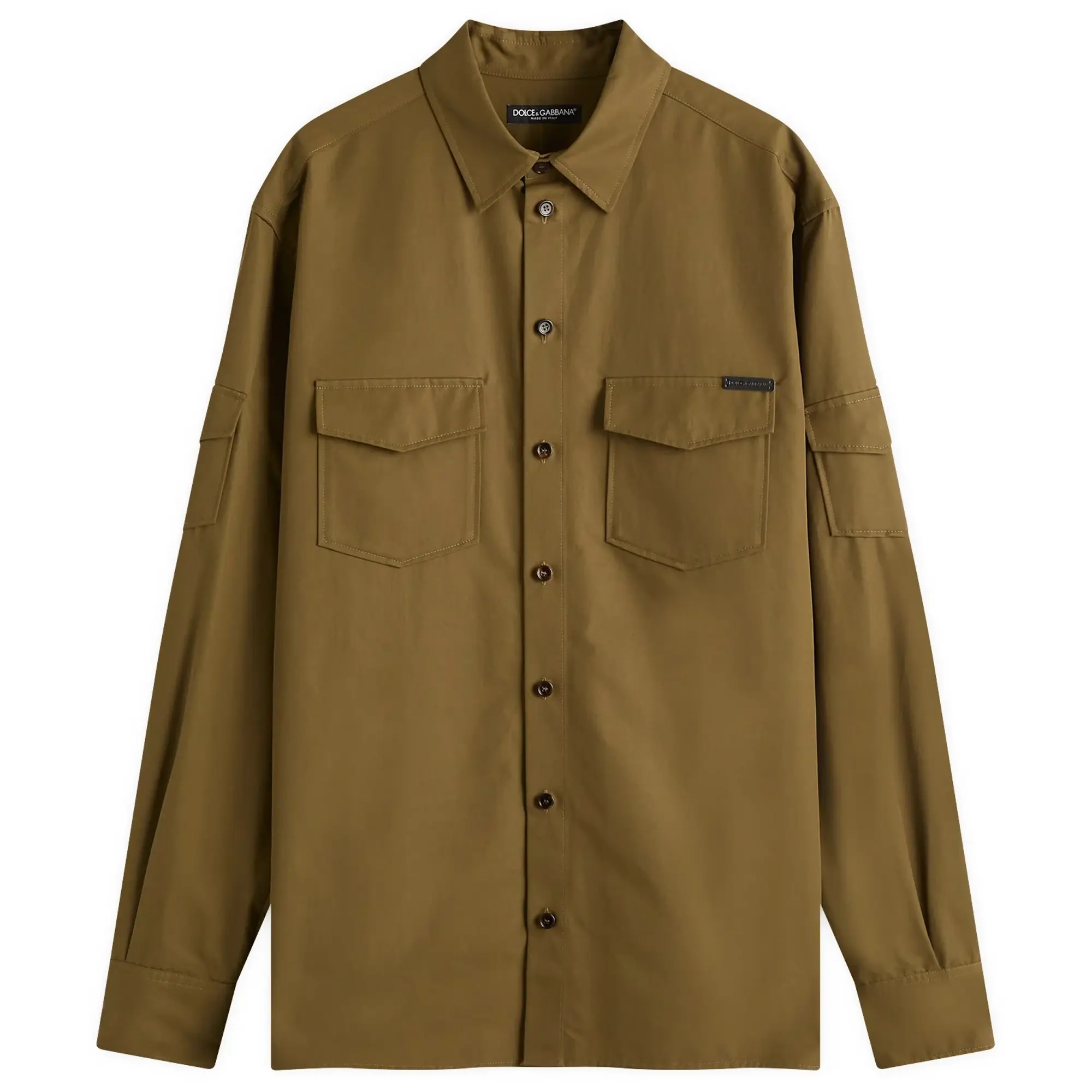 Dolce & Gabbana Men's Military Pocket Shirt Olive