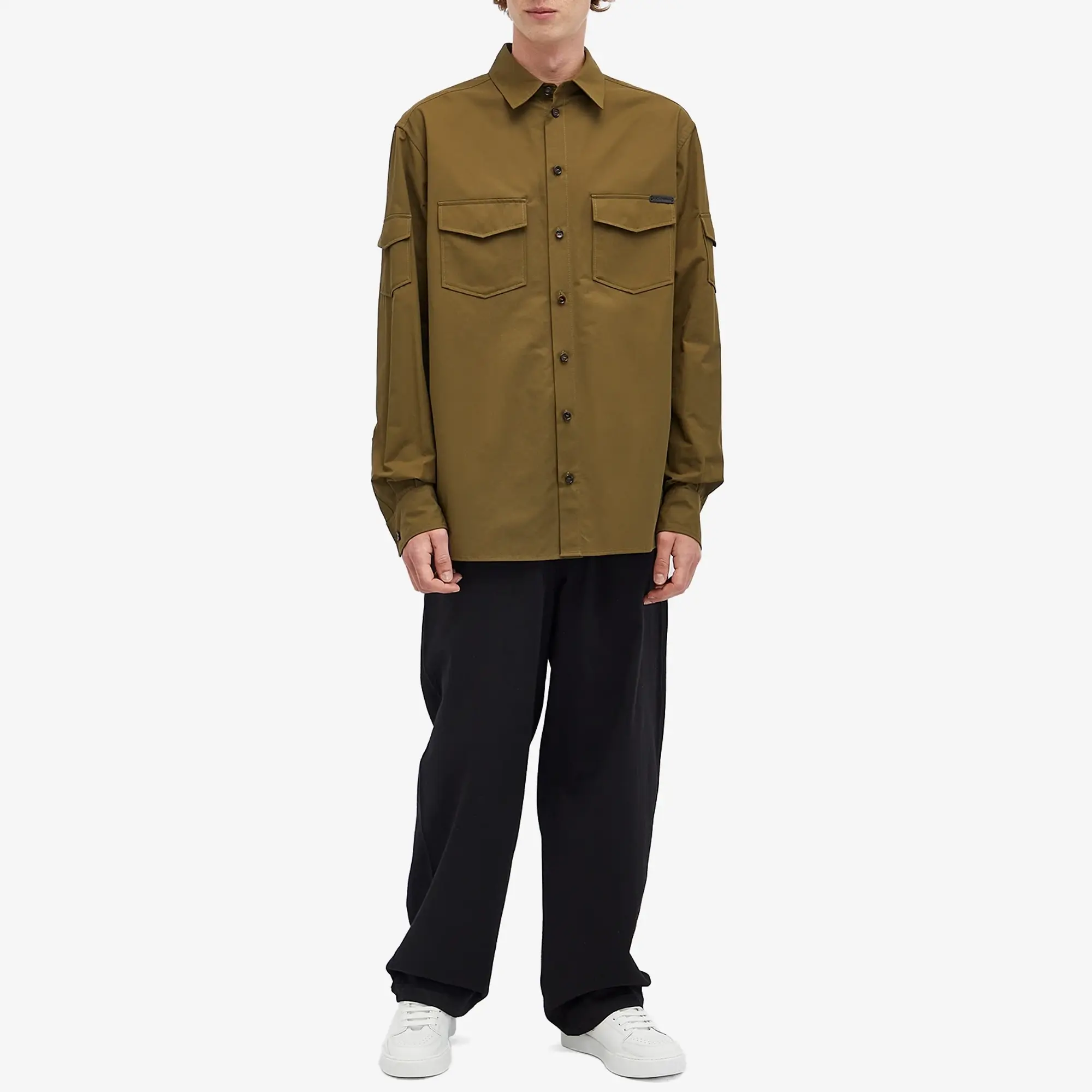 Dolce & Gabbana Men's Military Pocket Shirt Olive