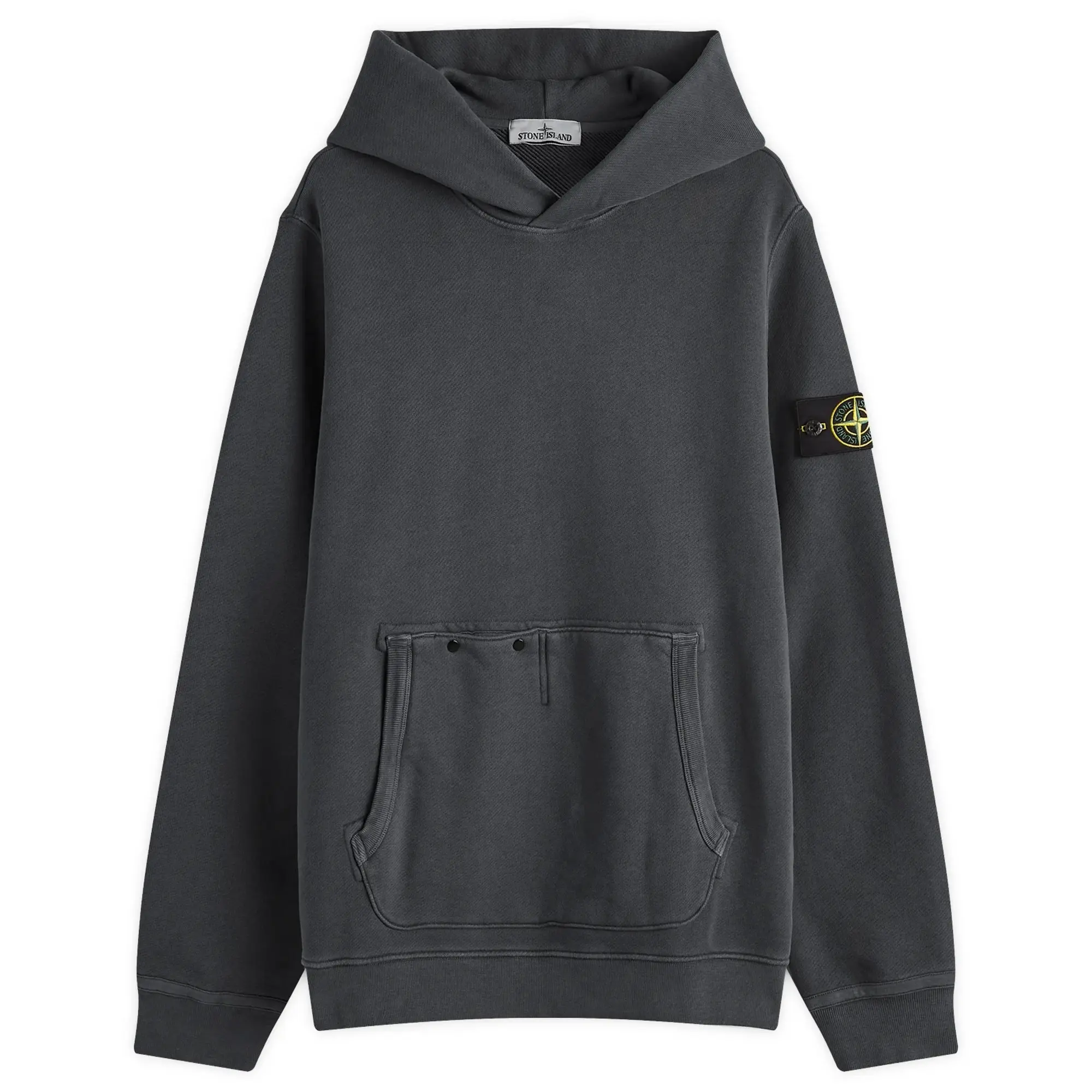 Stone Island Men's Diagonal Fleece Old Effect Hoodie Black