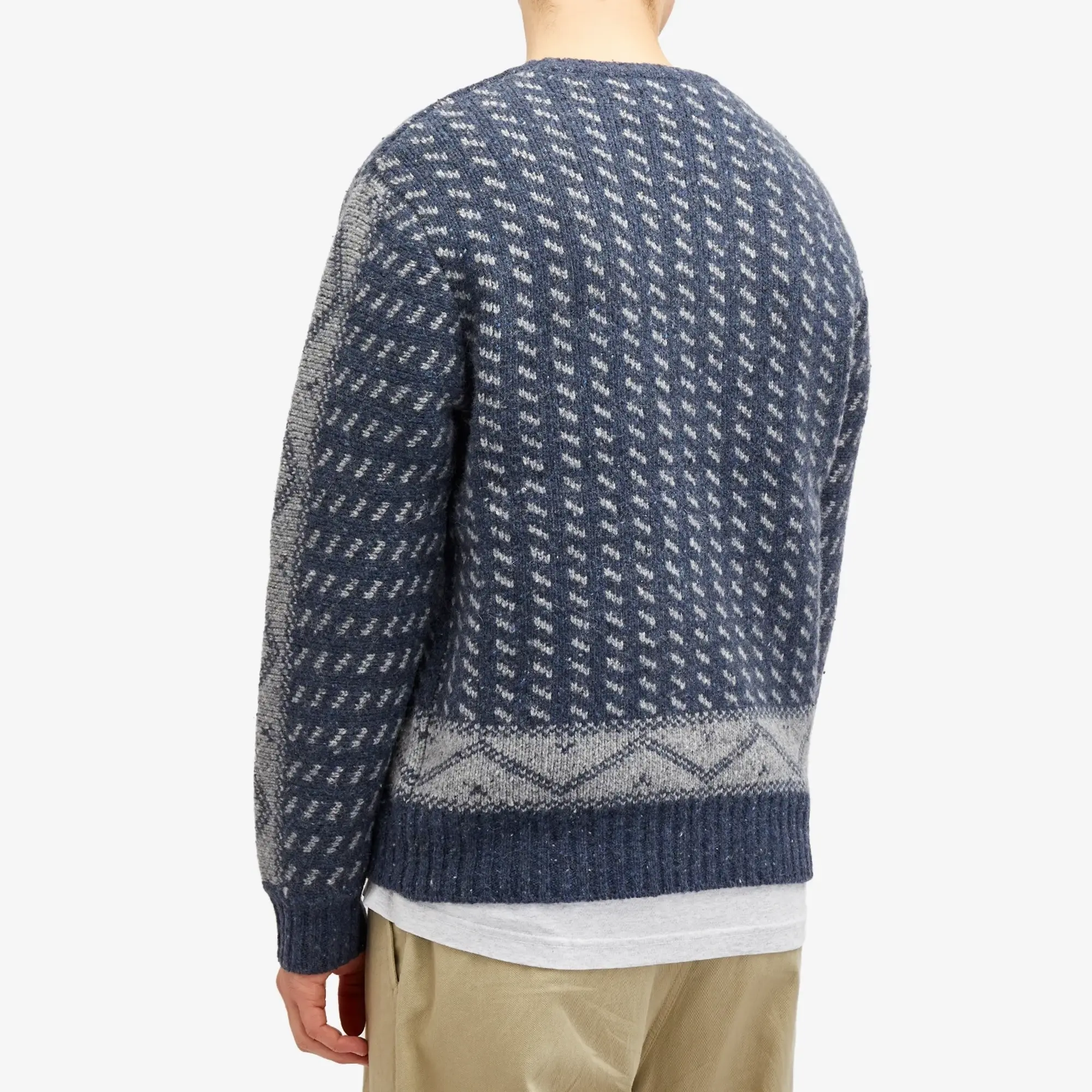 Adsum Men's Logo Knit Crew Jumper Blue