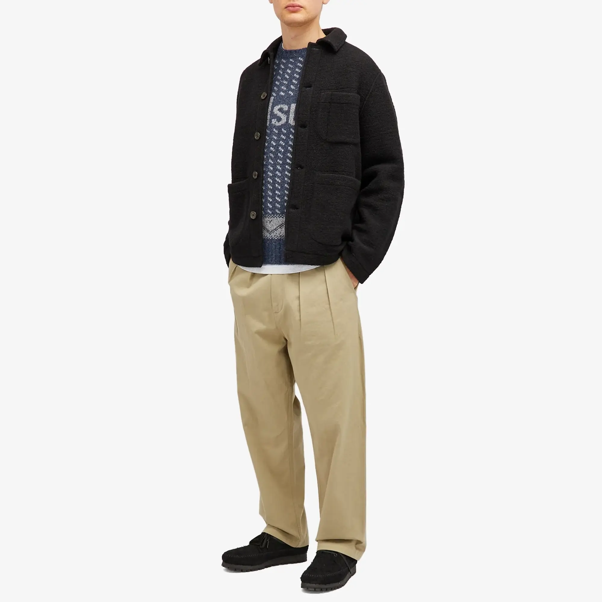 Adsum Men's Logo Knit Crew Jumper Blue