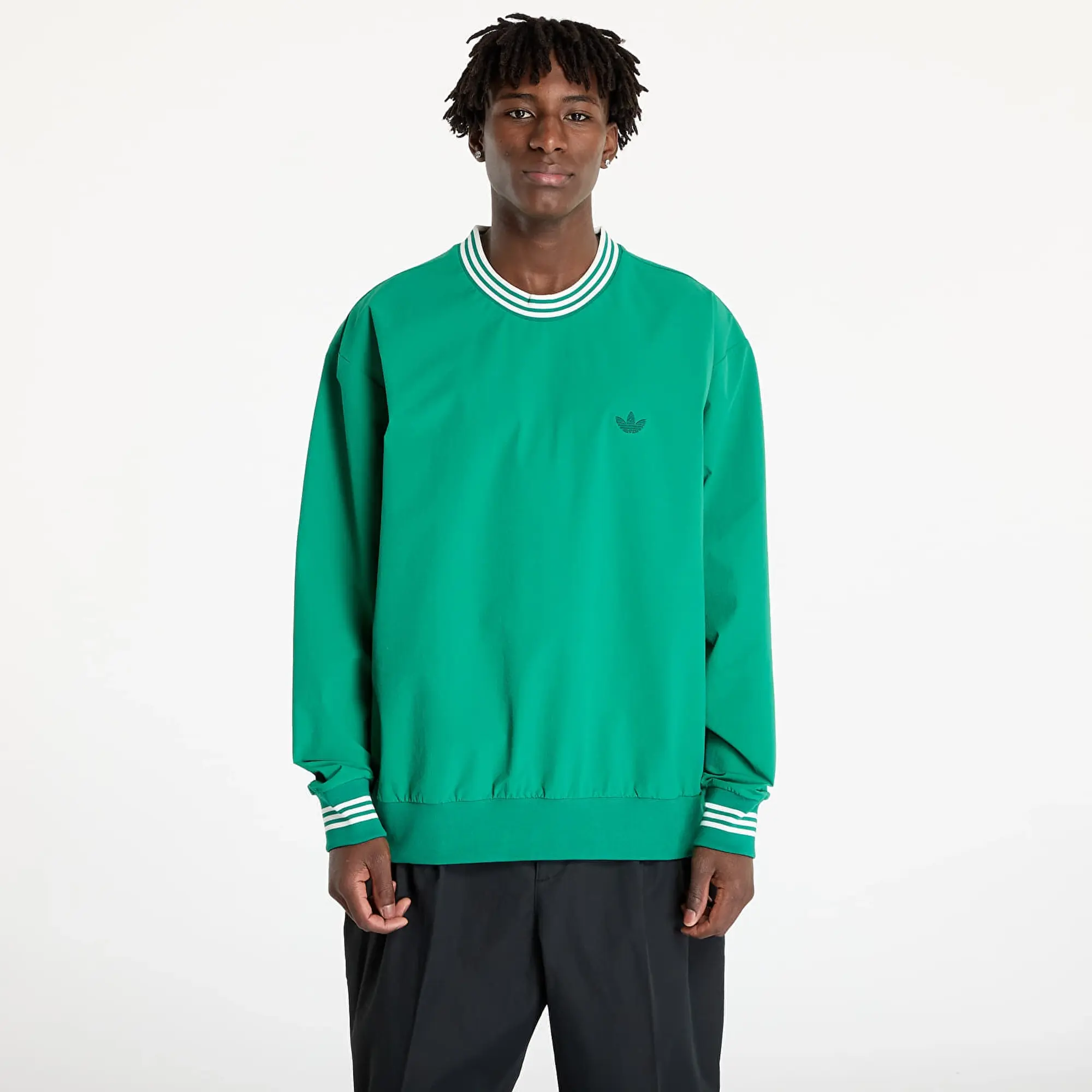 adidas Originals Sweatshirt Adidas Rolling Links Dwr Crew Bright Green Xxl