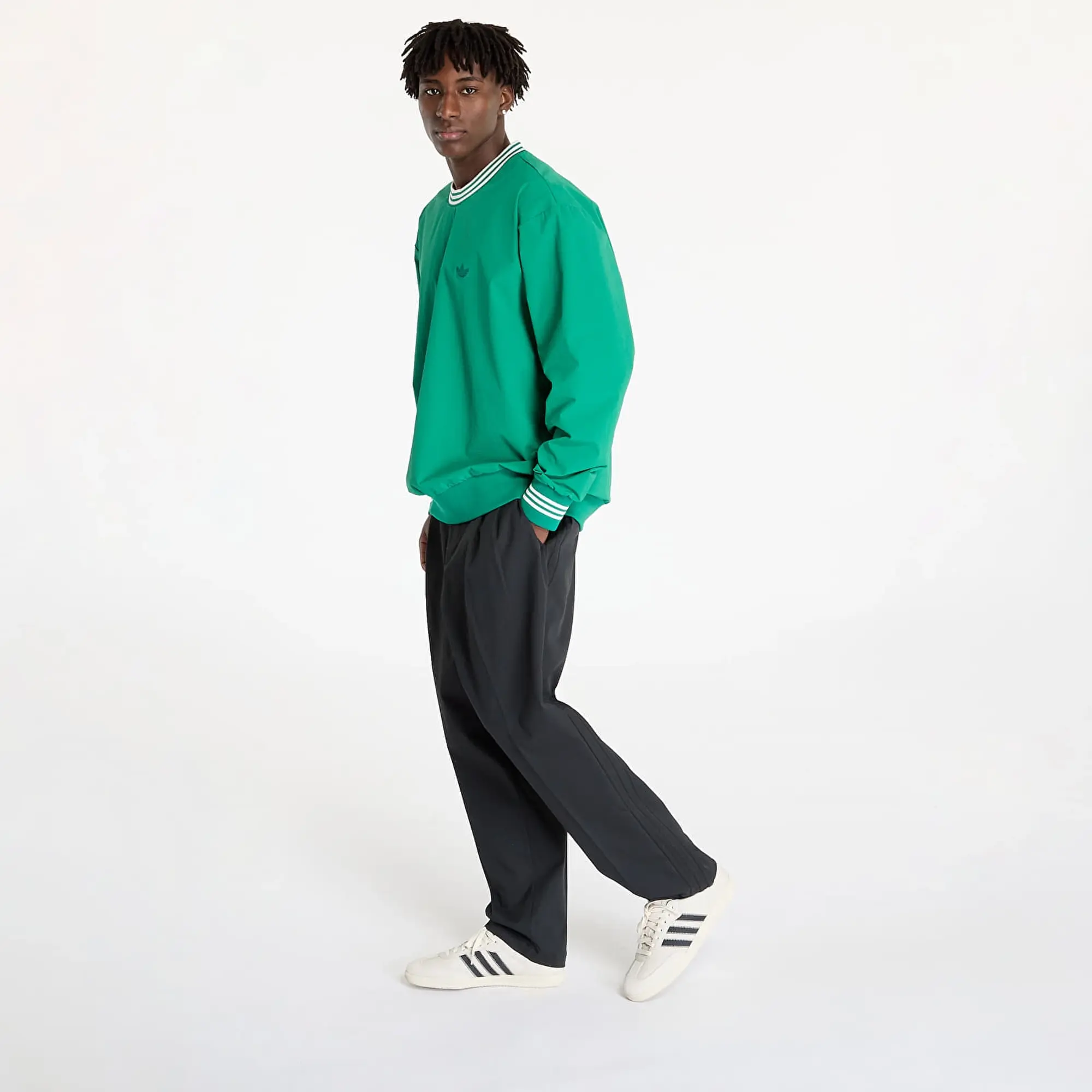 adidas Originals Sweatshirt Adidas Rolling Links Dwr Crew Bright Green Xxl