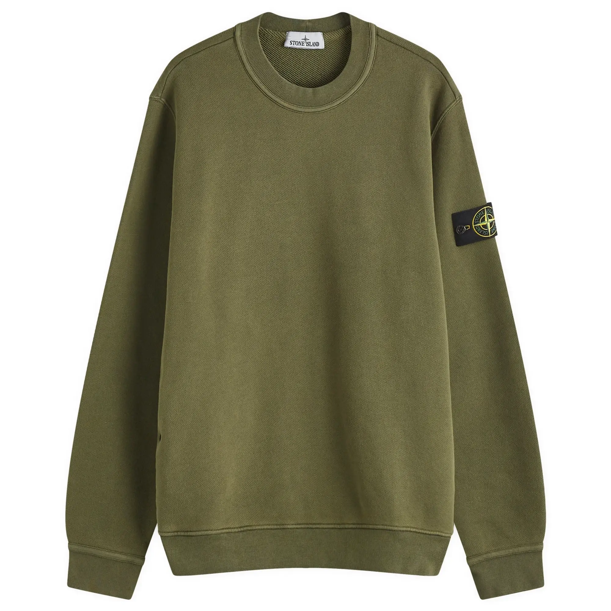 Stone Island Men's Diagonal Fleece Old Effect Crew Neck Sweatshirt Musk