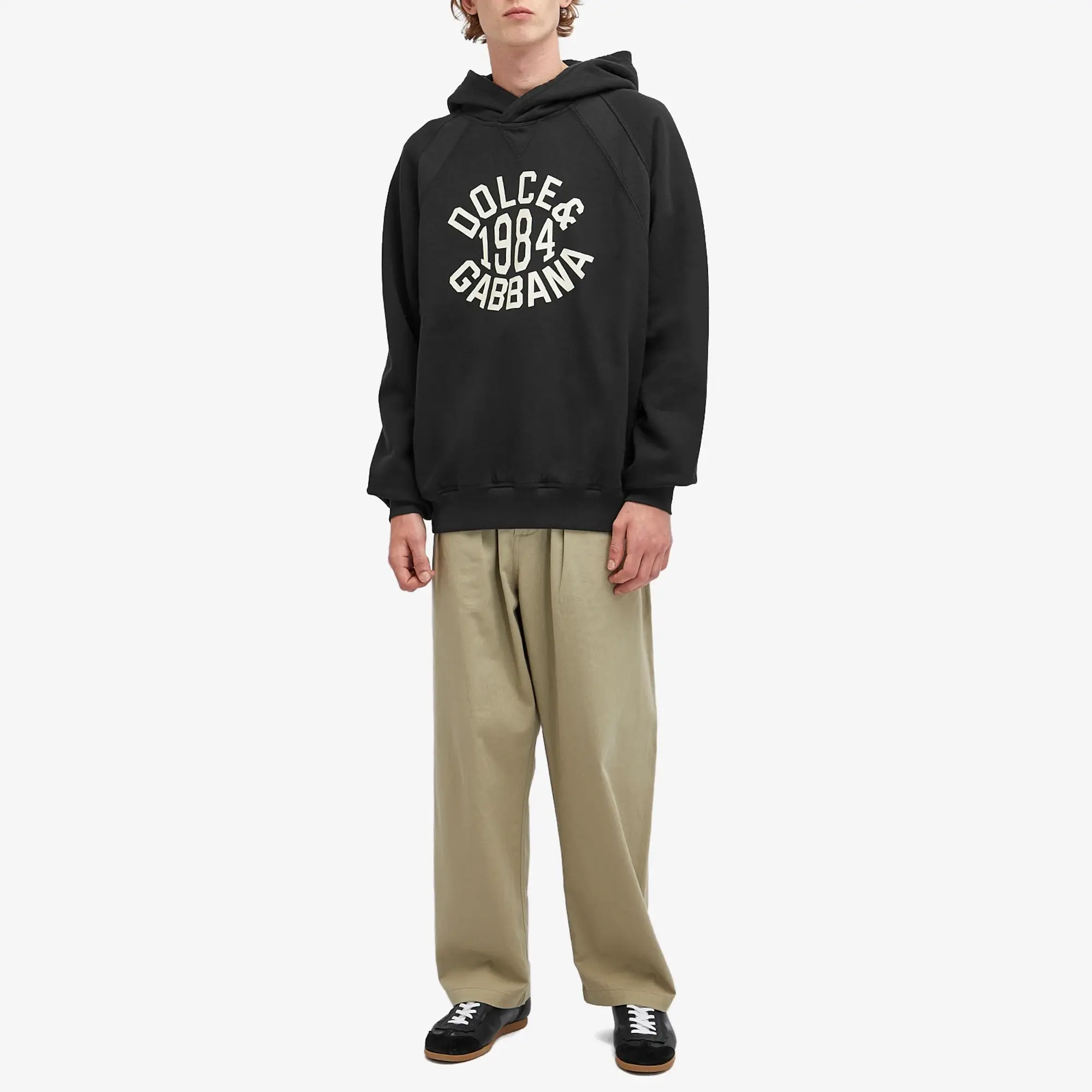 Dolce & Gabbana Men's College Logo Hoodie Black