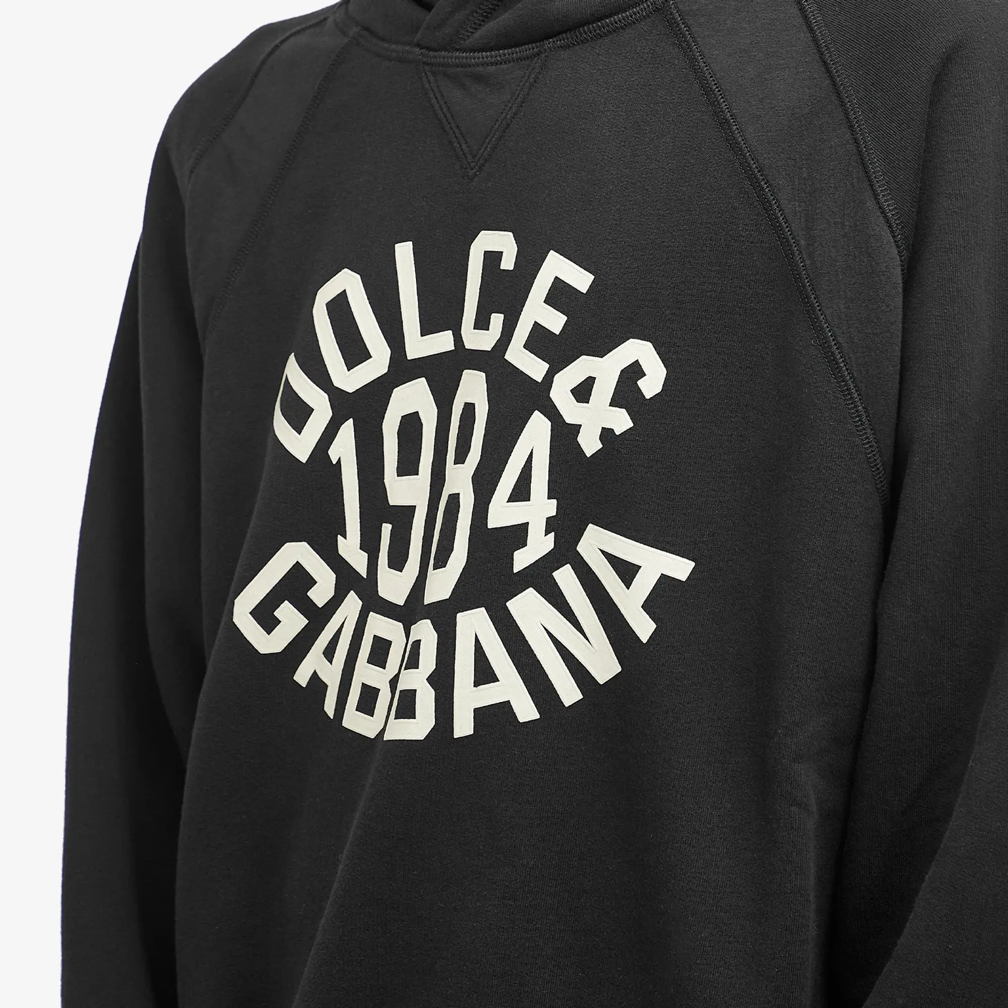 Dolce & Gabbana Men's College Logo Hoodie Black