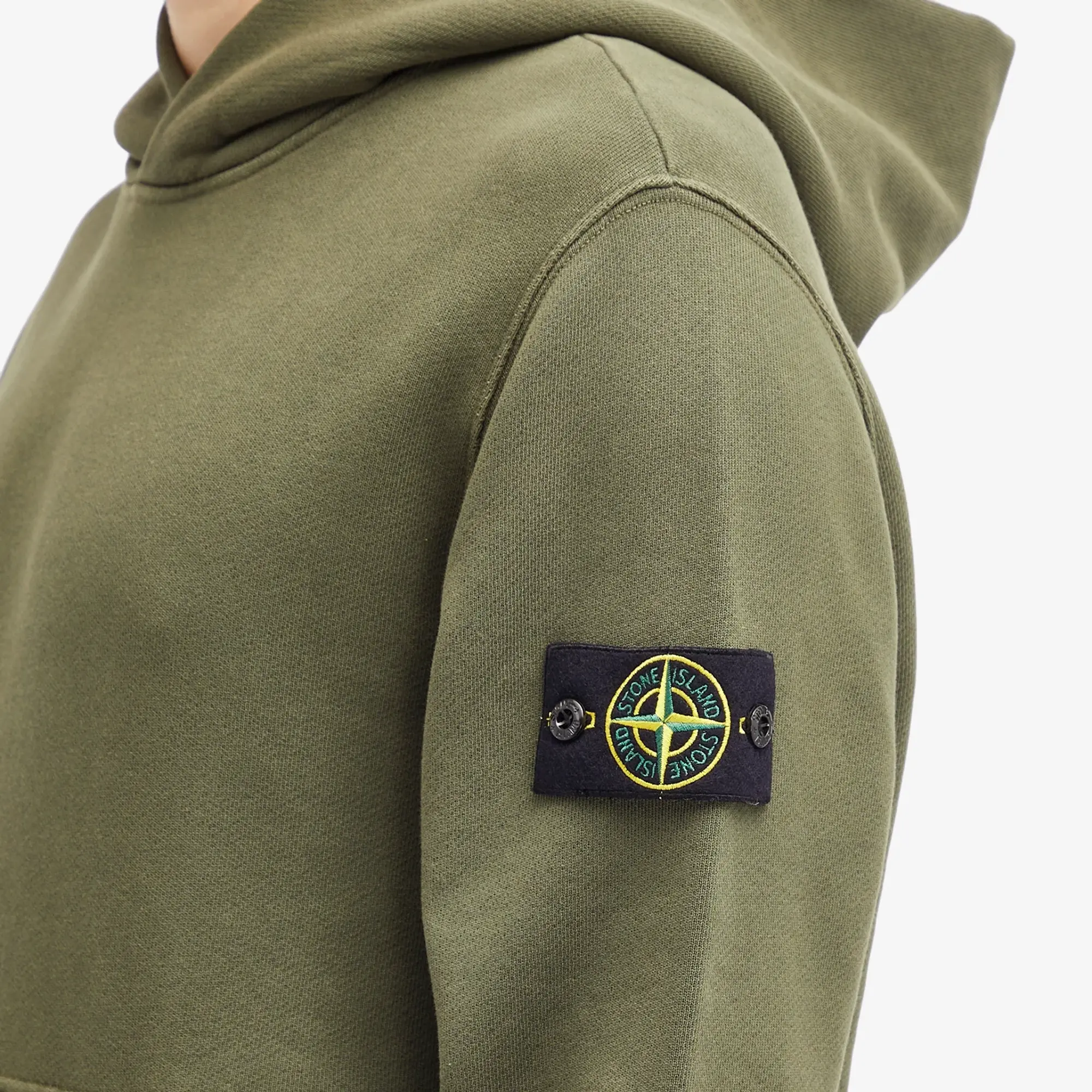 Stone Island Men's Diagonal Fleece Old Effect Hoodie Musk