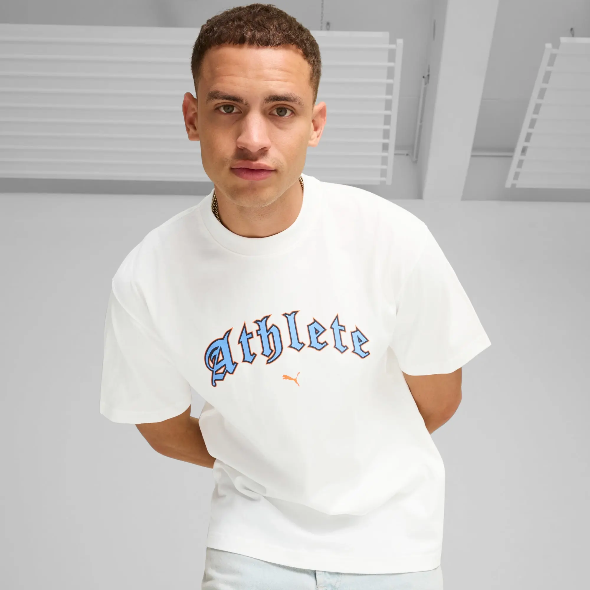 PUMA Graphics athlete T-Shirt Men, White