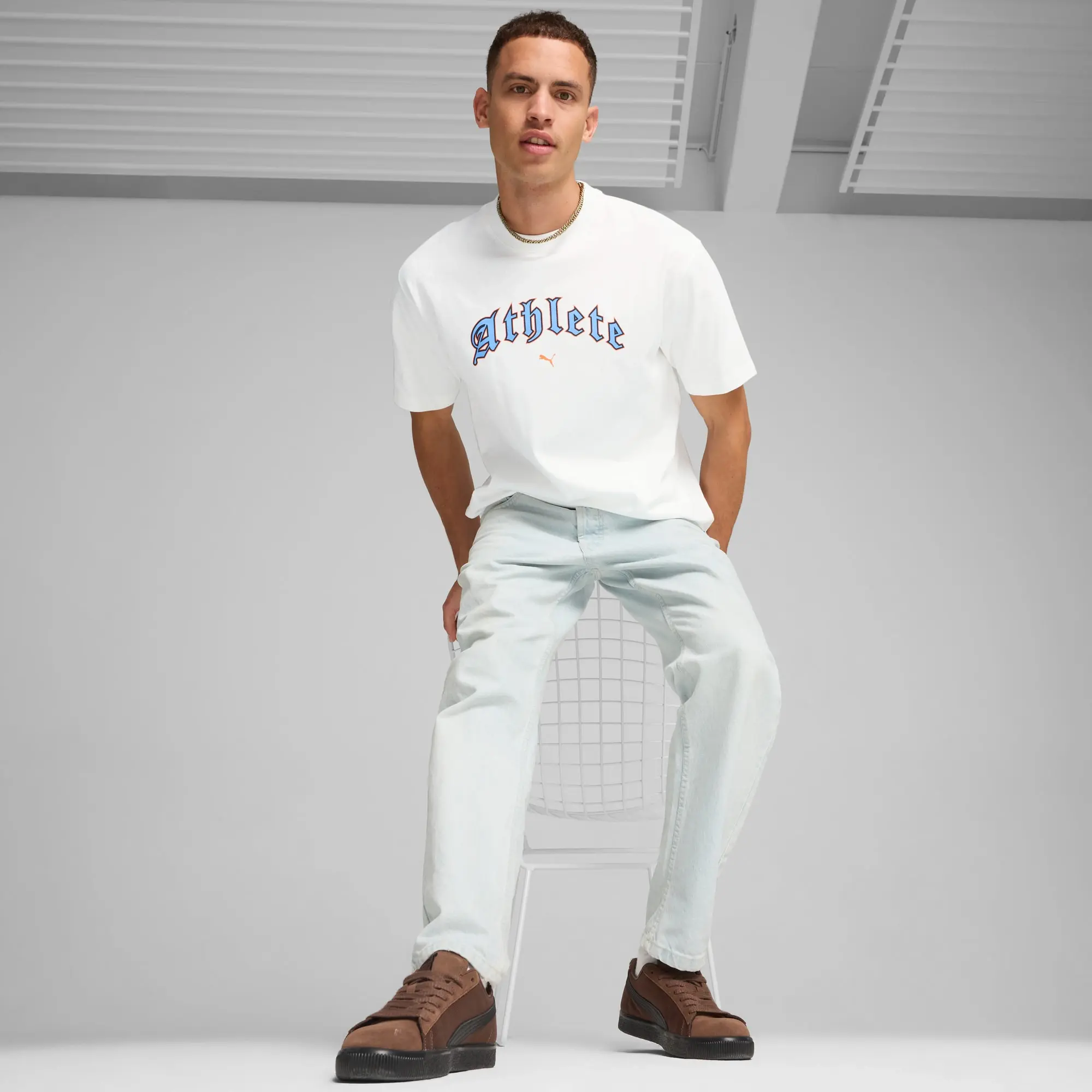 PUMA Graphics athlete T-Shirt Men, White